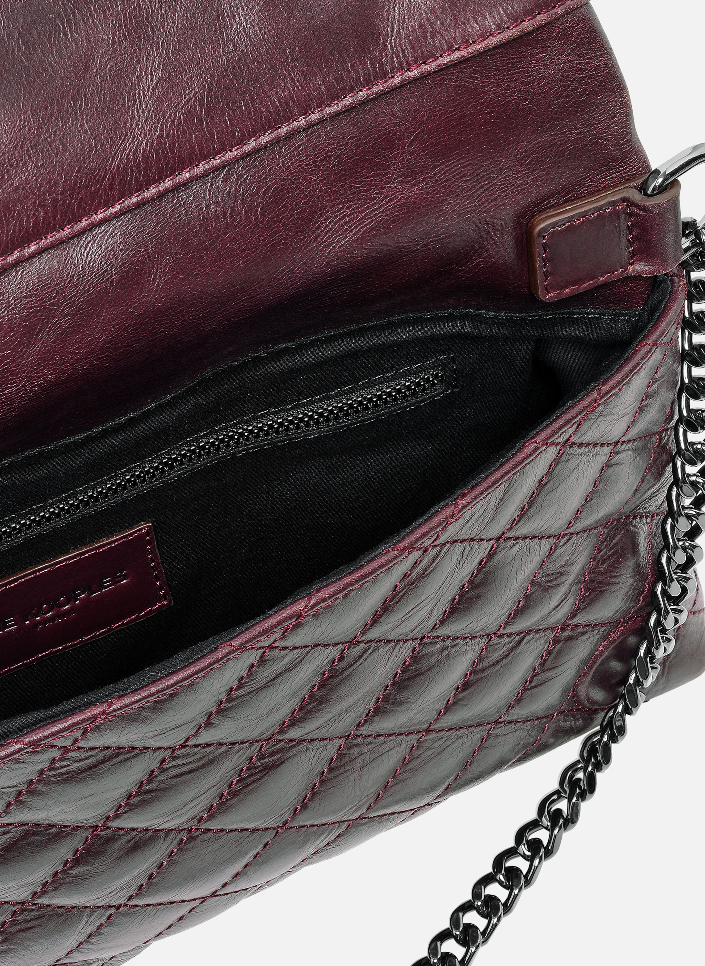 Small leather heritage clutch THE KOOPLES Red