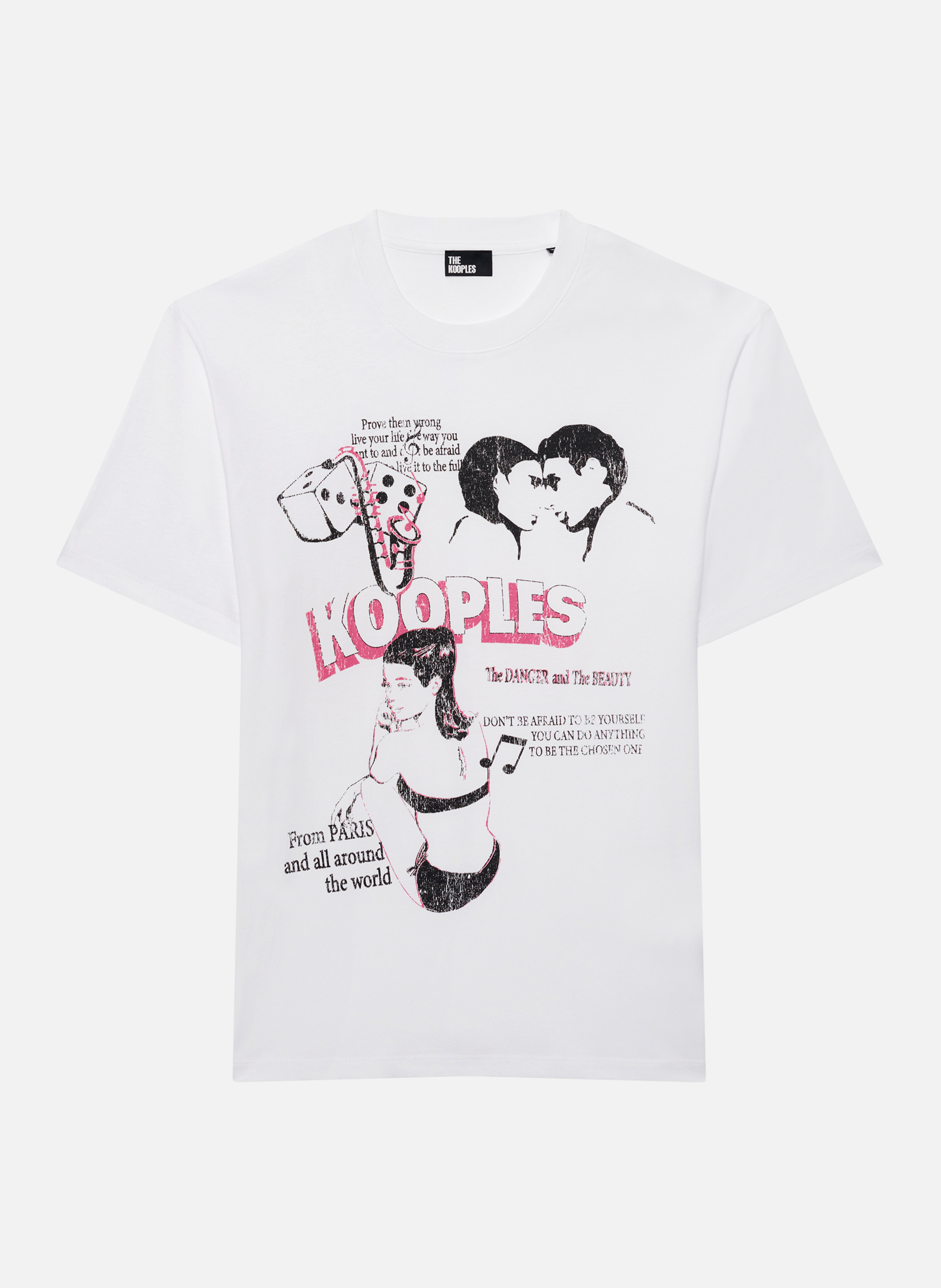 T-shirt with screen print 'the dangerous and the beauty' THE KOOPLES White