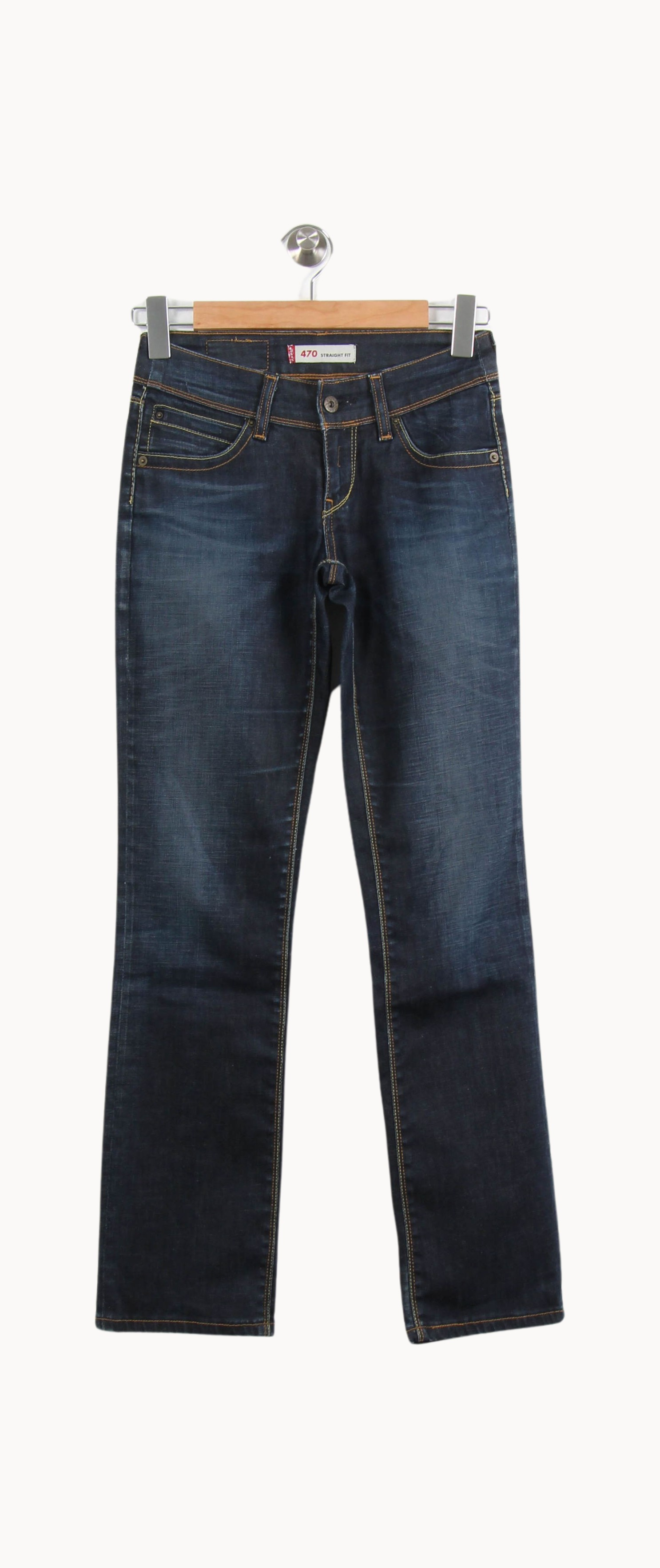 Cropped slim jeans with studs LEVI'S - Seconde main Blue