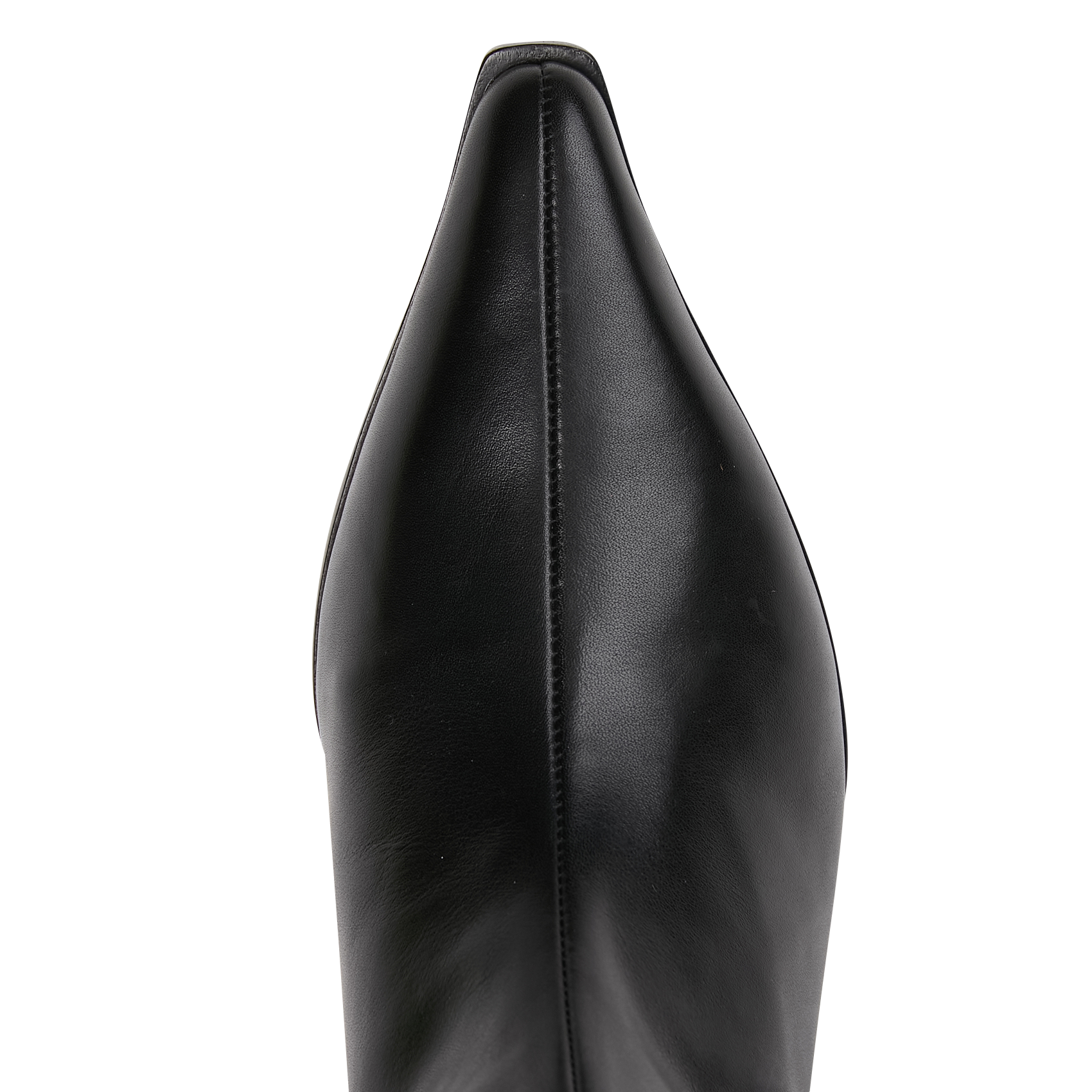 Bottines à petits talons en cuir MI/MAI Noir