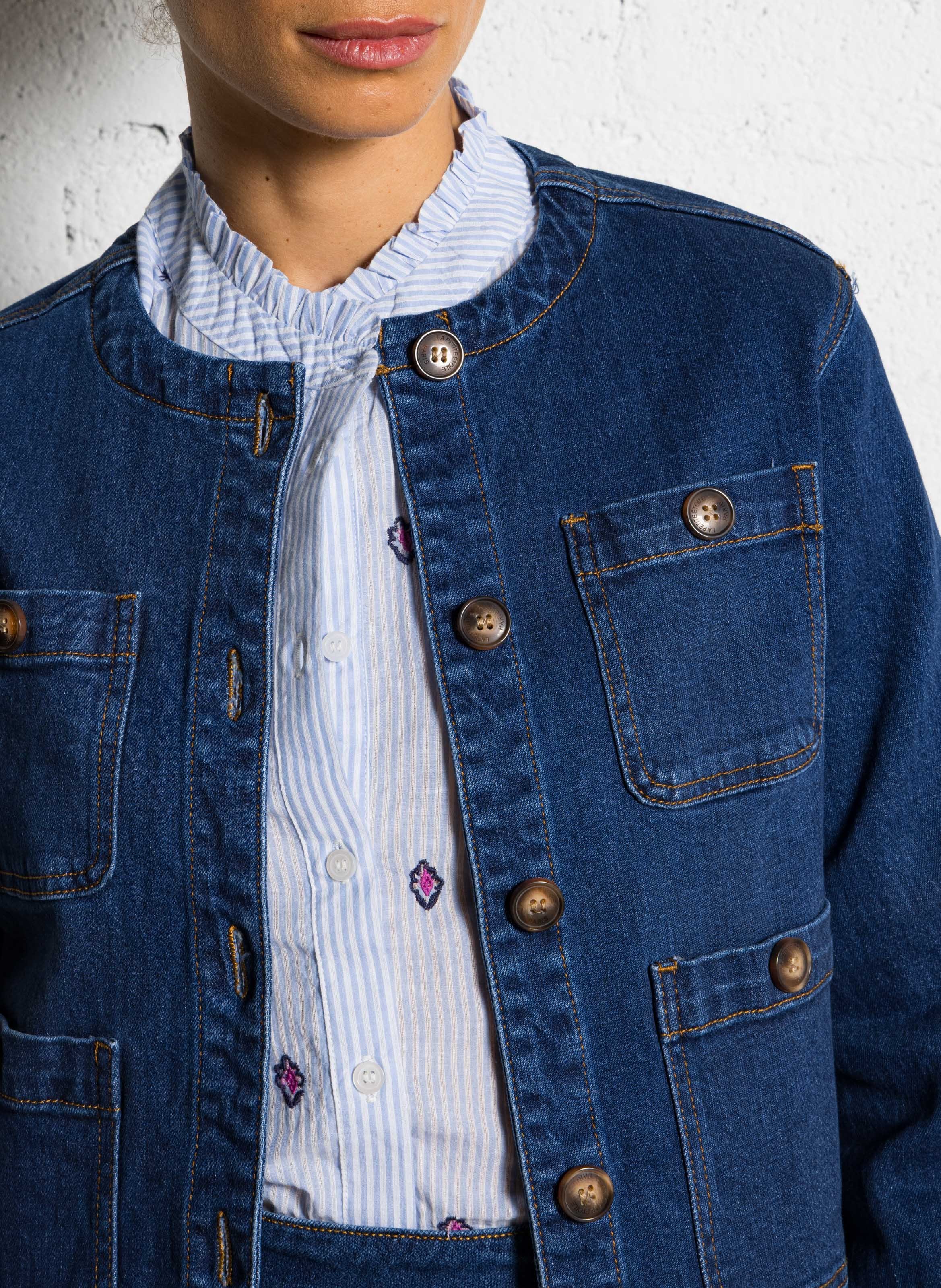 Kurze Jeansjacke mit Knöpfen LA PETITE ETOILE Jeans ohne Waschung