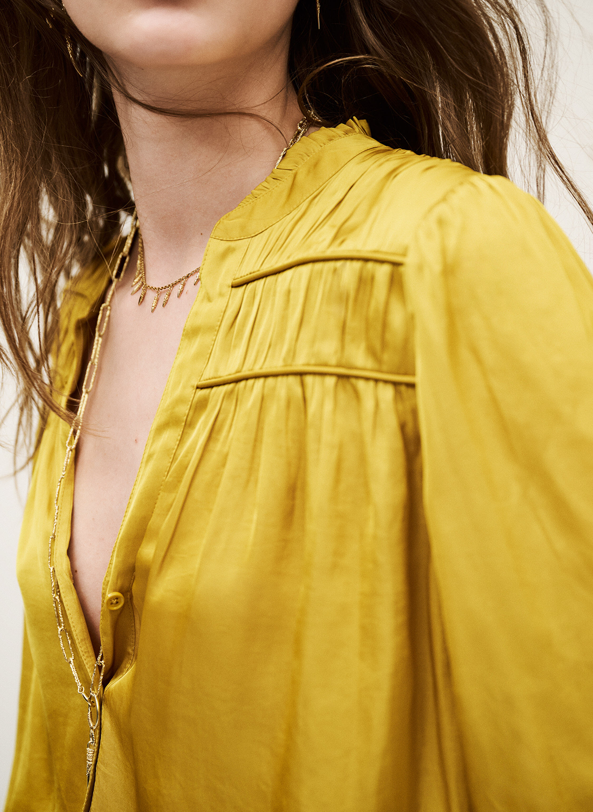 Chemise col V  BA&SH Jaune