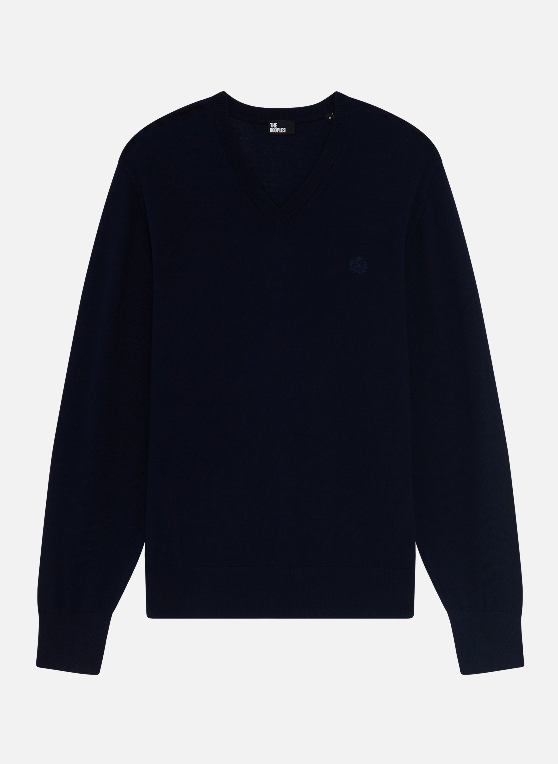 Pull col v en laine mérinos THE KOOPLES Bleu