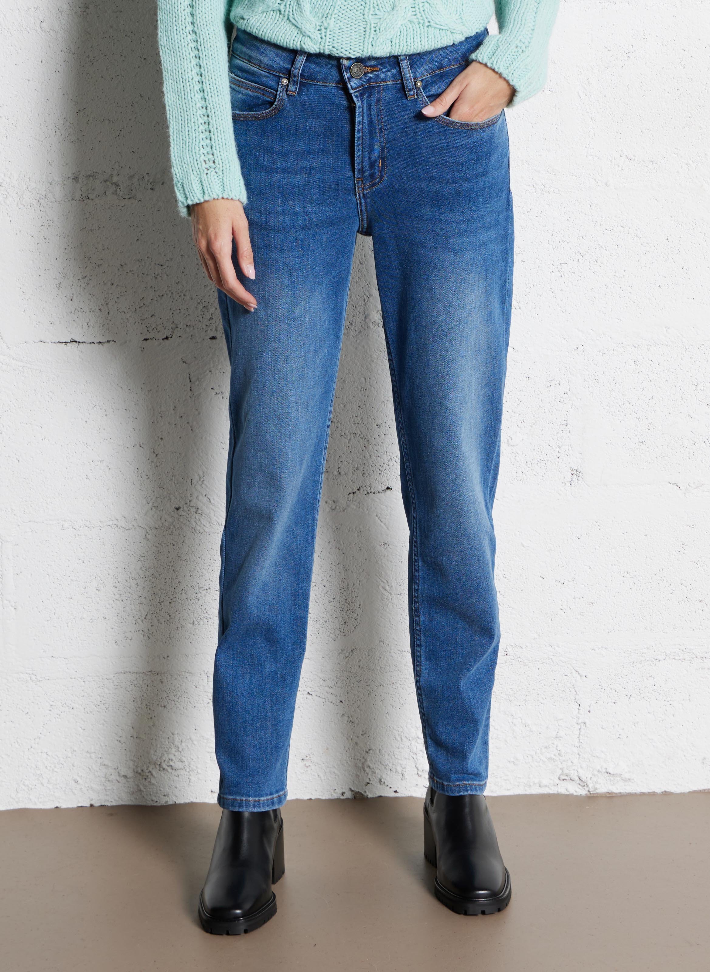 Cotton-blend boyfit jeans SUD EXPRESS Blue