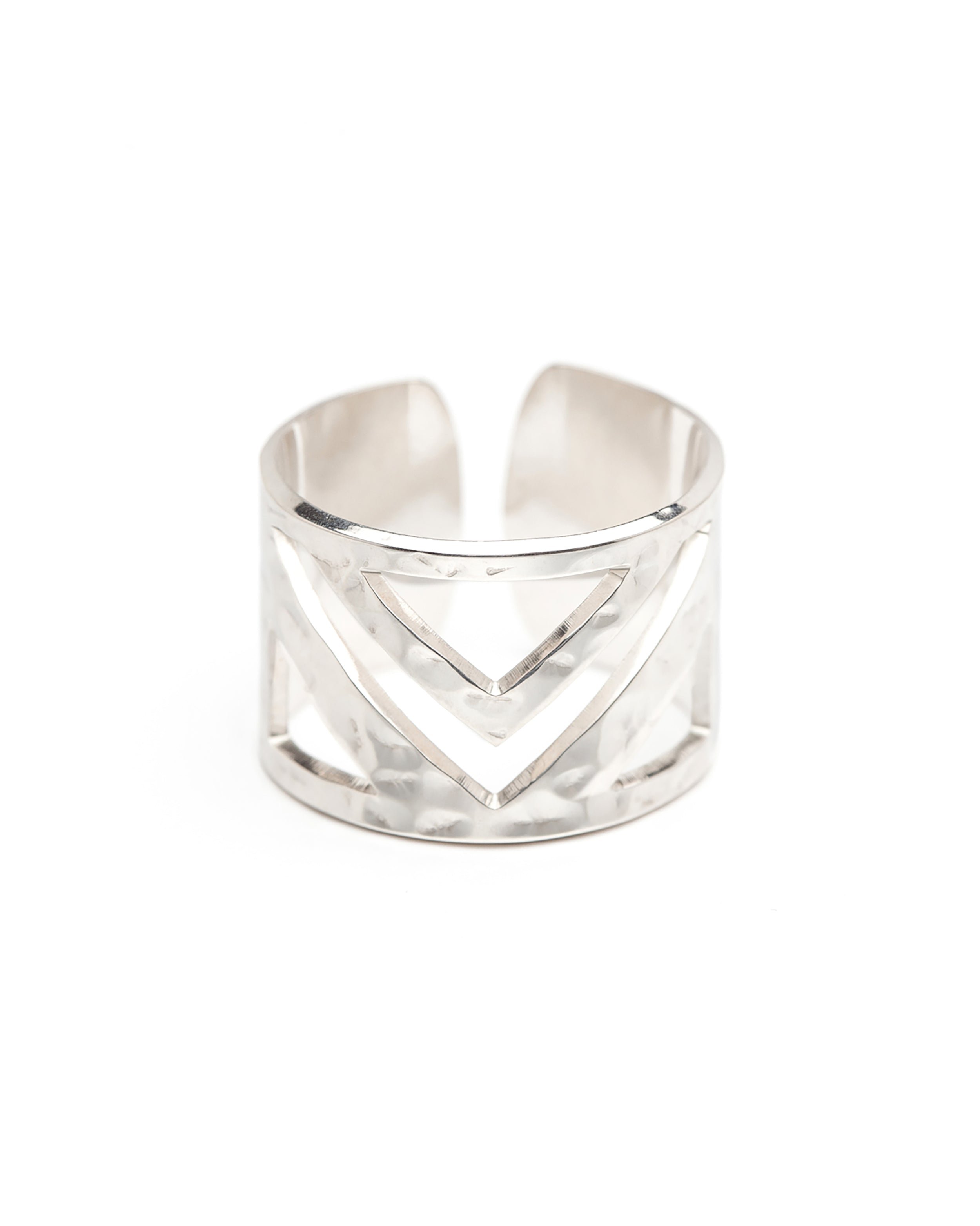 Hammered gold-plated ring MONSIEUR SIMONE