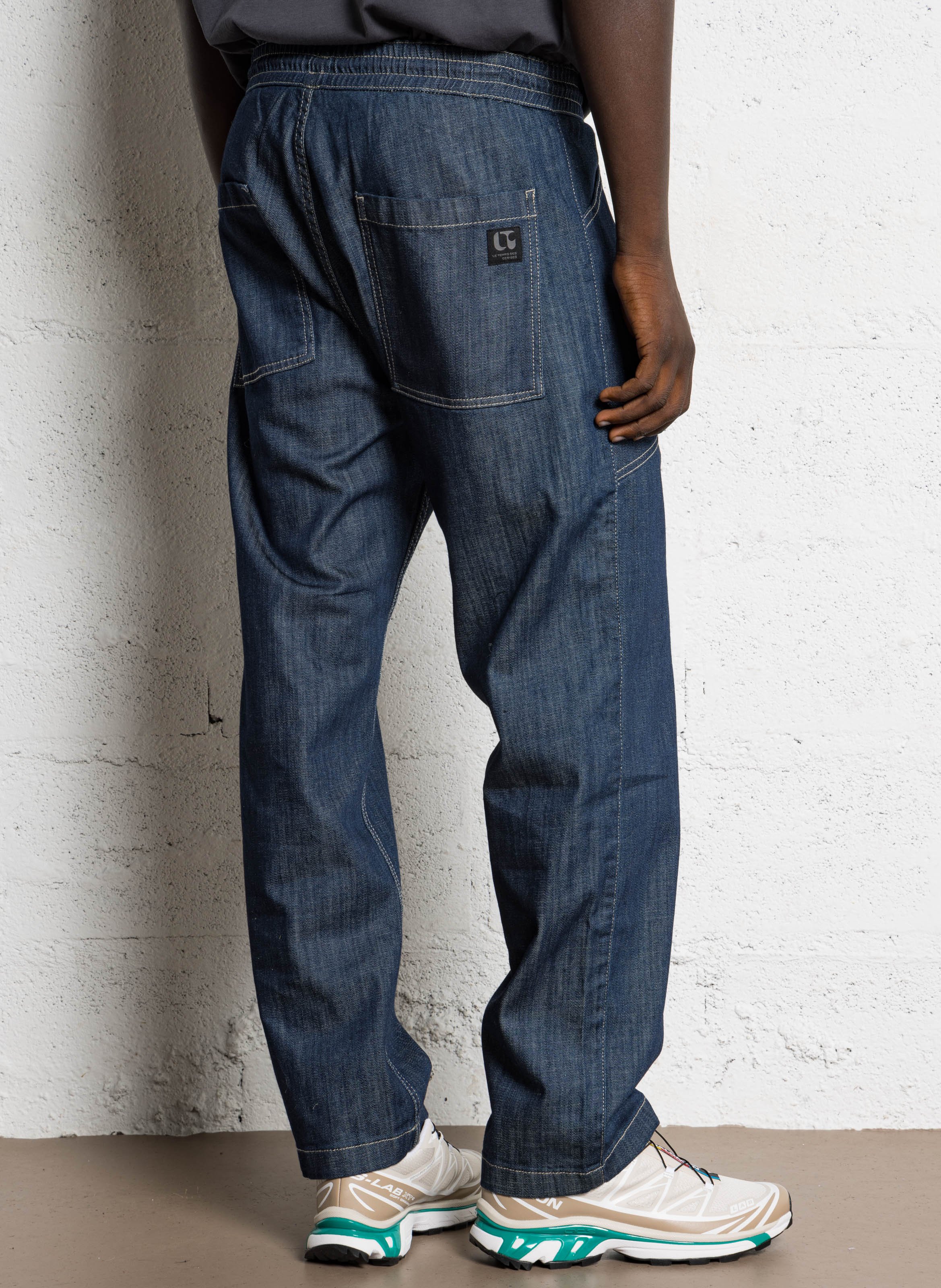 Cotton-blend straight jeans LE TEMPS DES CERISES Blue