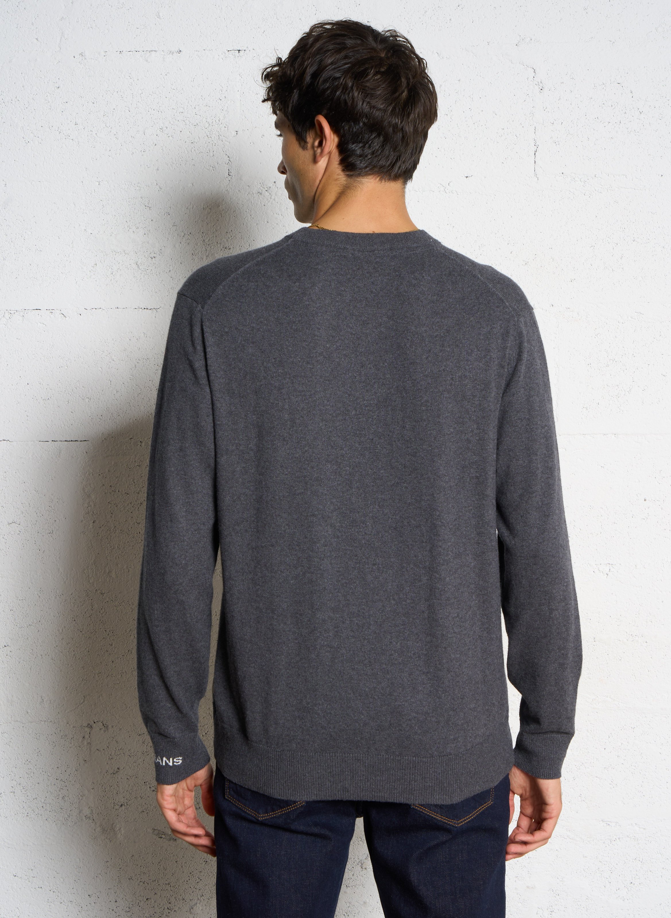 Round neck straight fit sweater in cotton and cashmere PEPE JEANS Grey