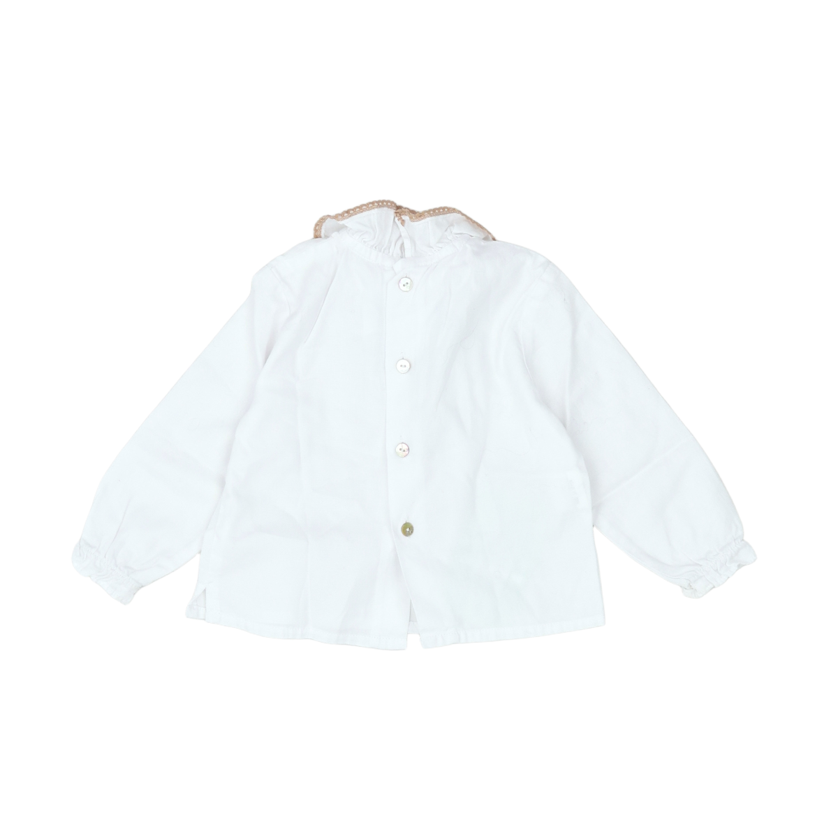 White baby blouse - 12 months LA CHATELAINE - Seconde main White