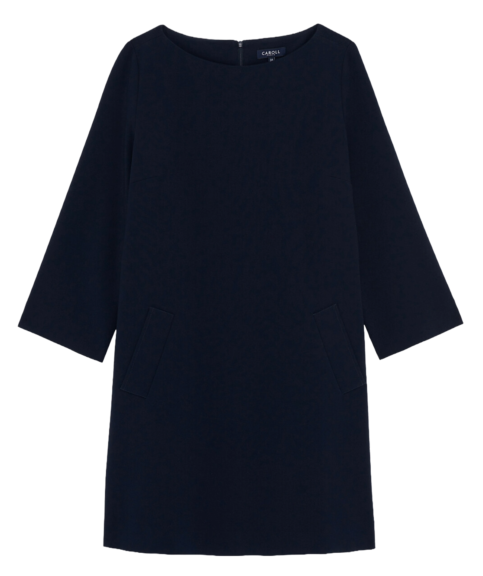Short boat-neck dress CAROLL Blue