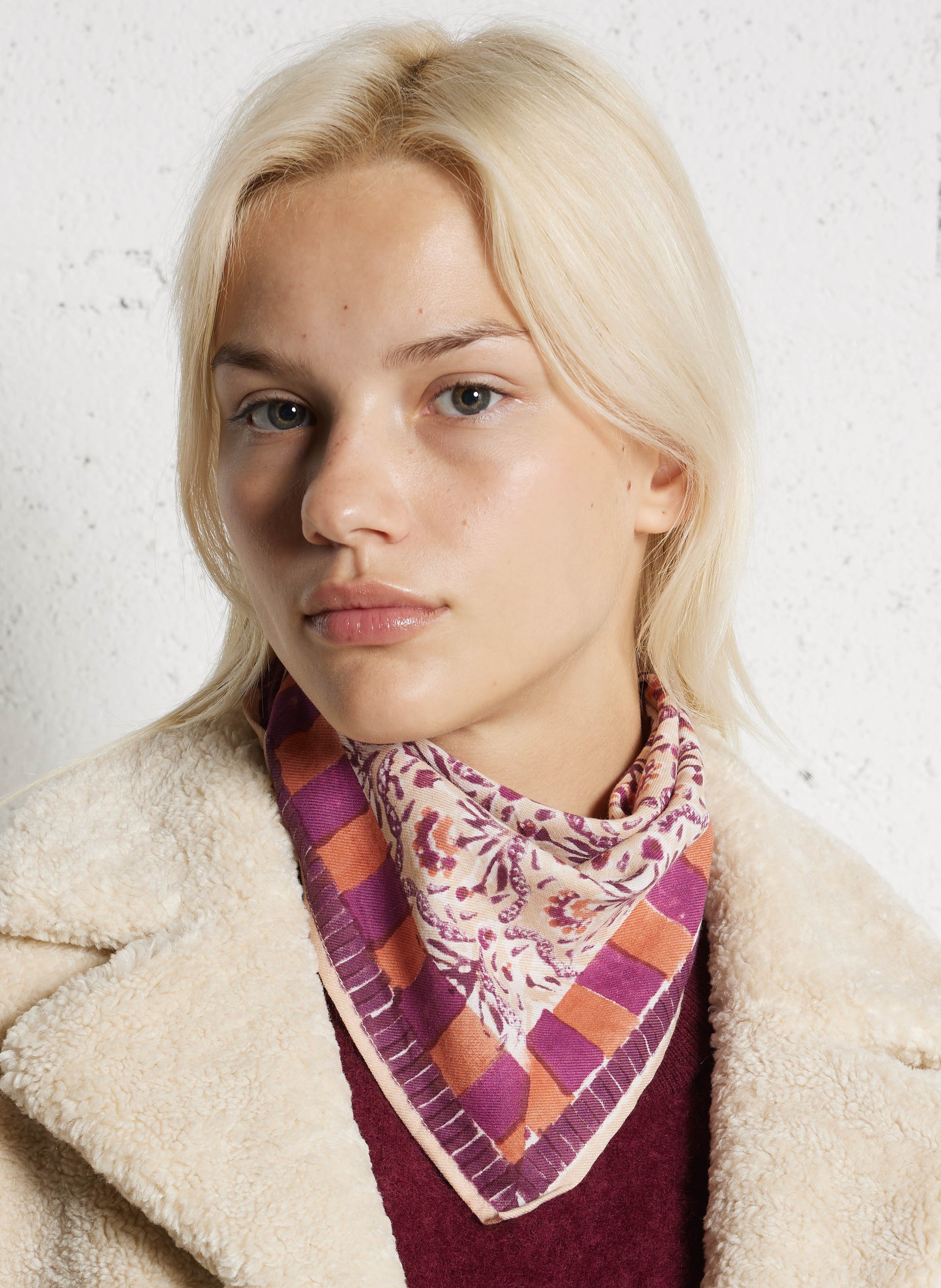 Foulard en coton APACHES COLLECTIONS Beige