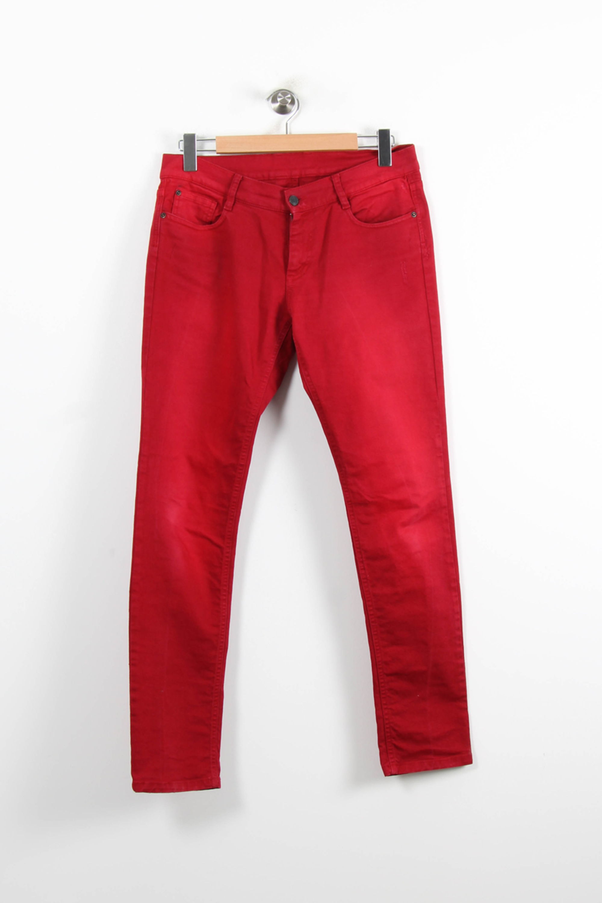 Cropped slim jeans with studs COMPTOIR DES COTONNIERS - Seconde main Red