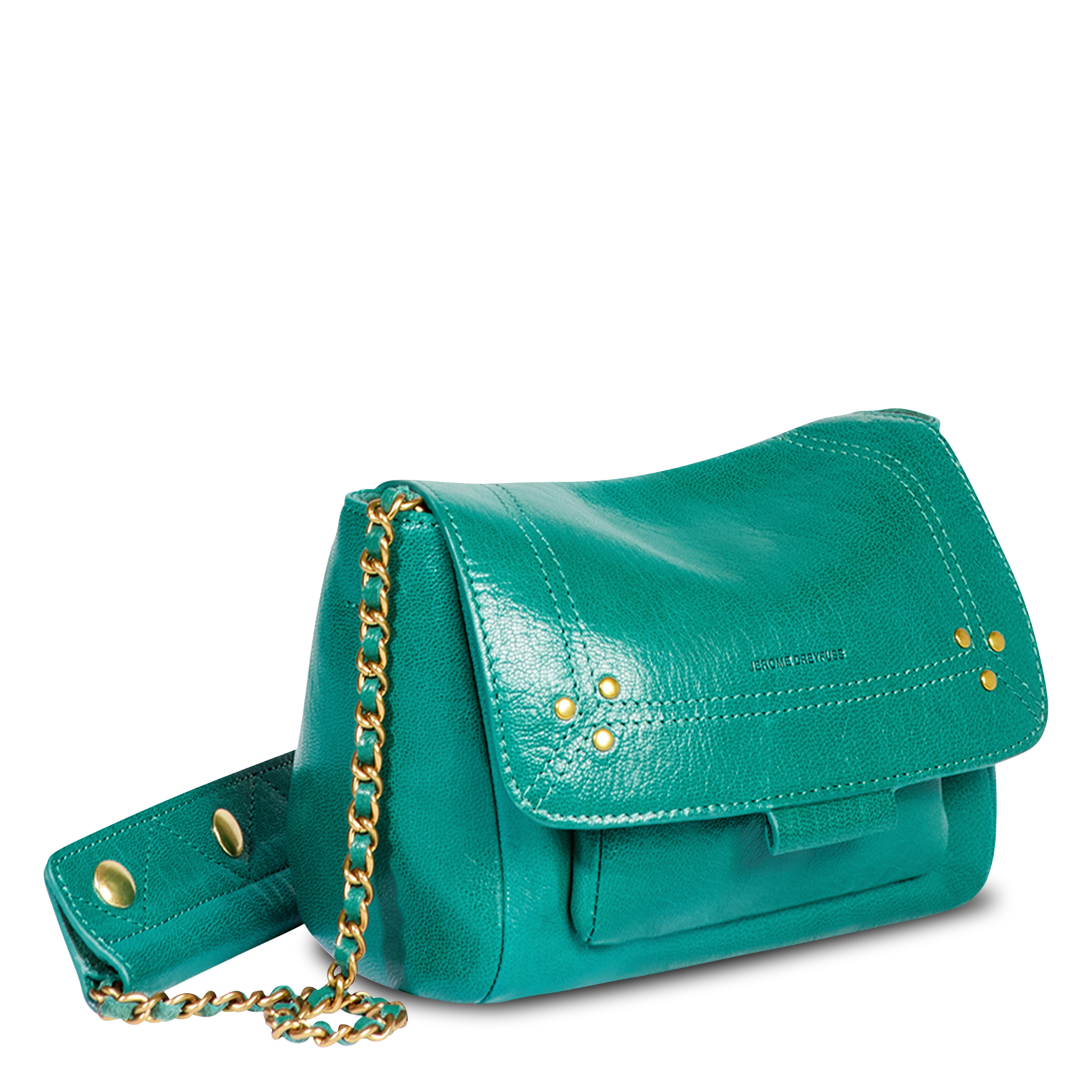Leather mini shoulder bag Blue