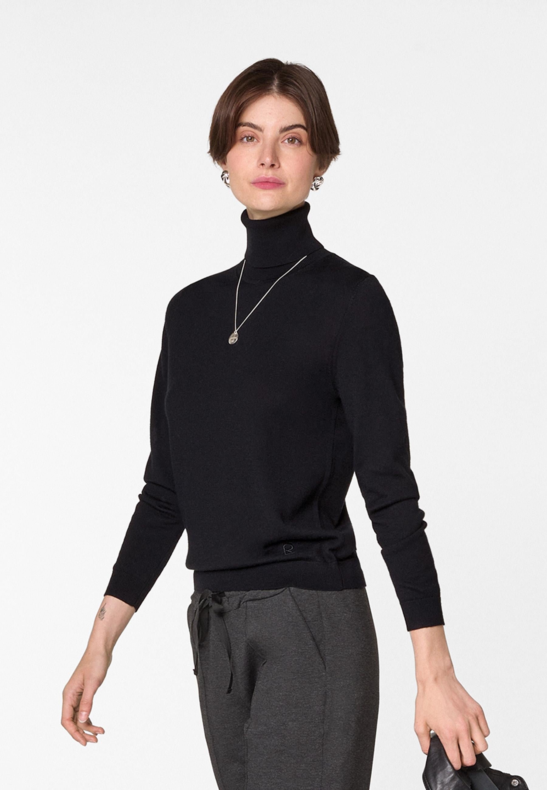 Merino wool roll-neck sweater RODIER Black