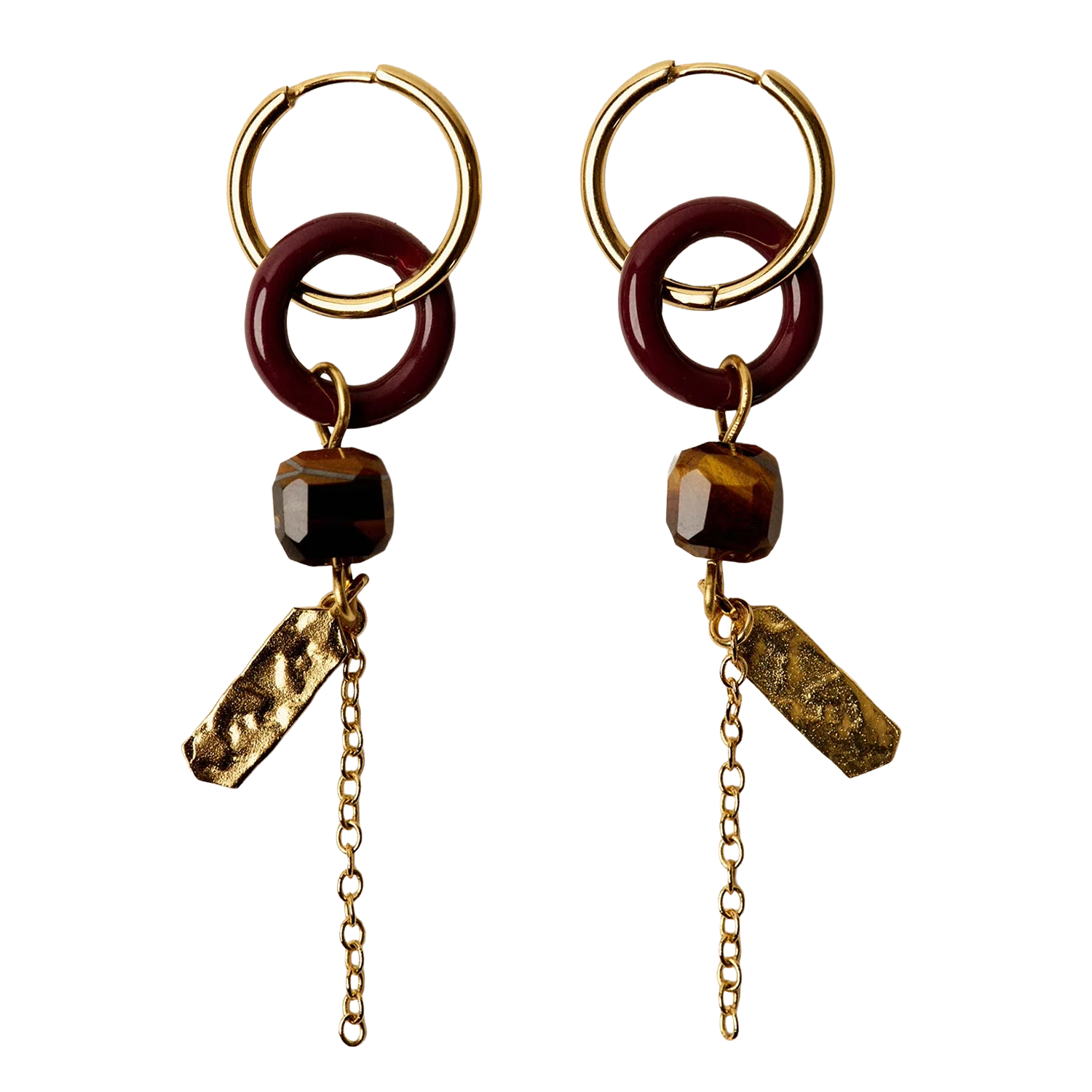 Atlantide drop earrings SESSUN Brown