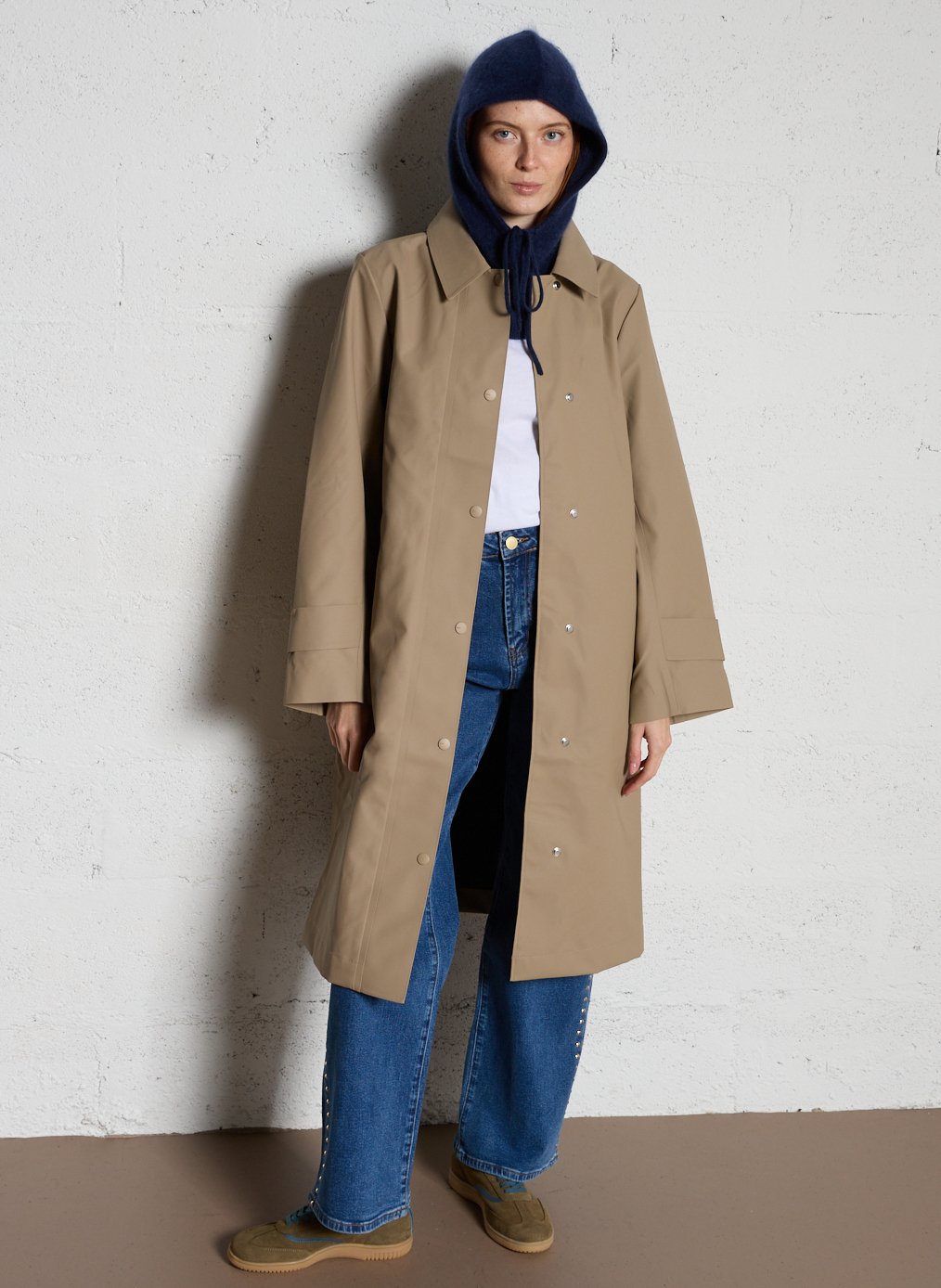 Imperméable à col classique à capuche RAINS