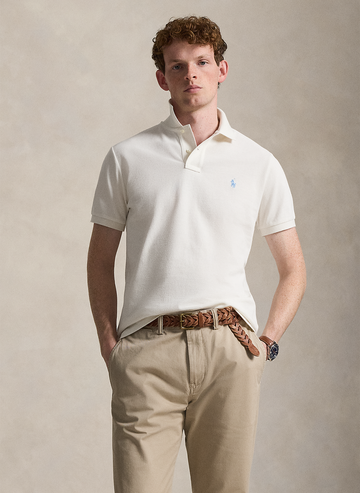 Polo custom-fit en coton piqué POLO RALPH LAUREN
