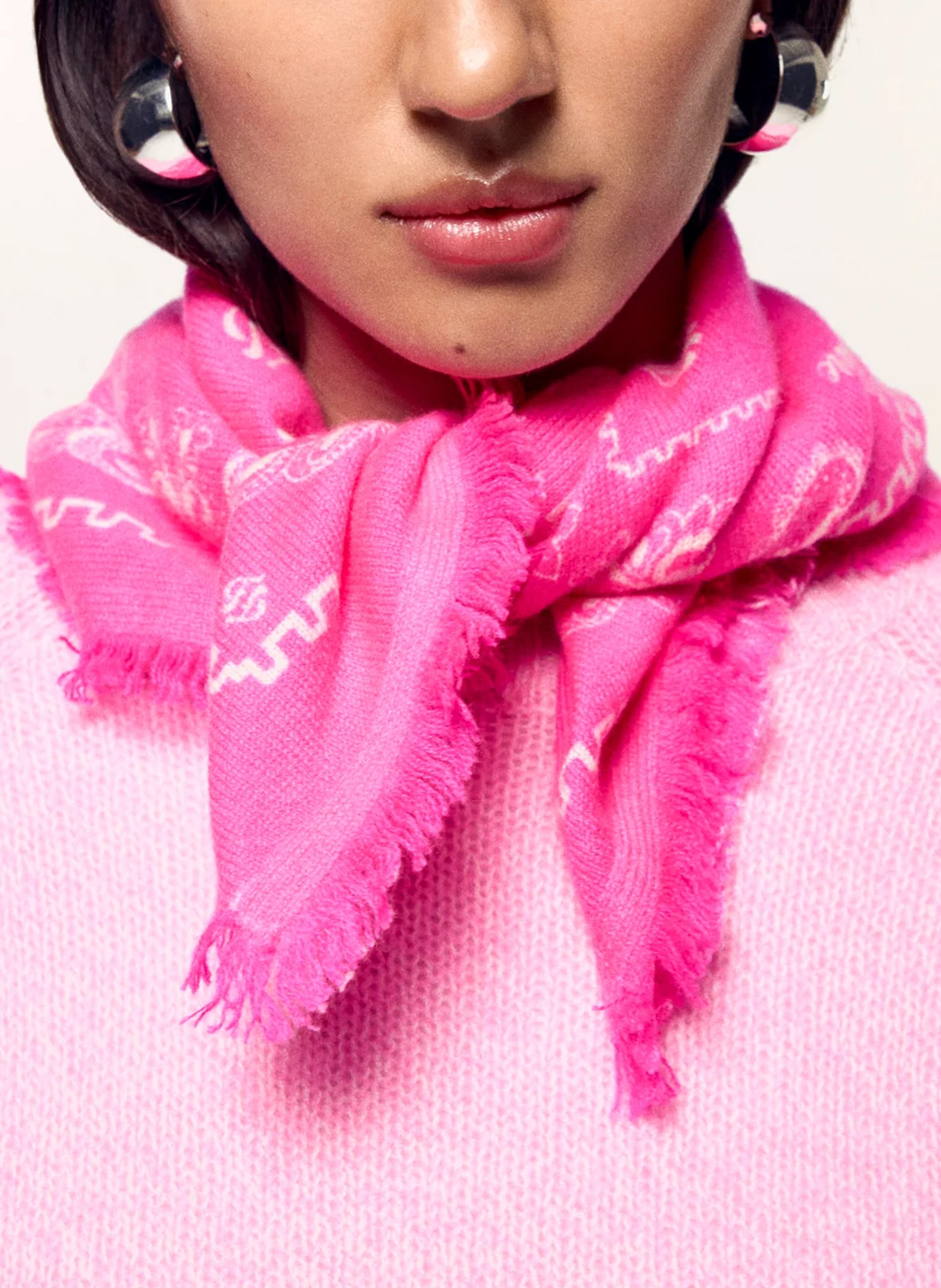 Printed cashmere floaty scarf FROM FUTURE