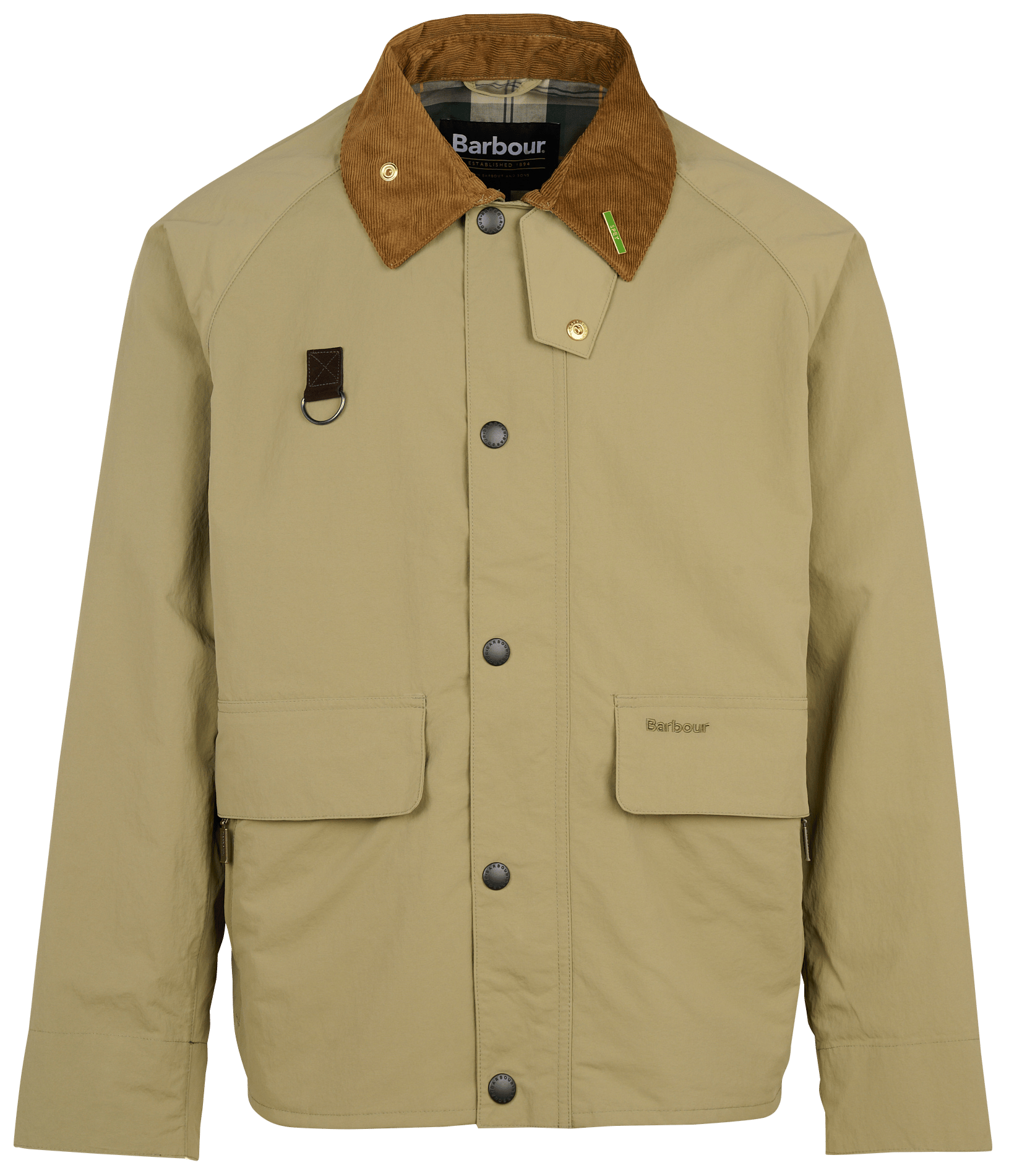 Veste droite col velours unie  BARBOUR Kaki