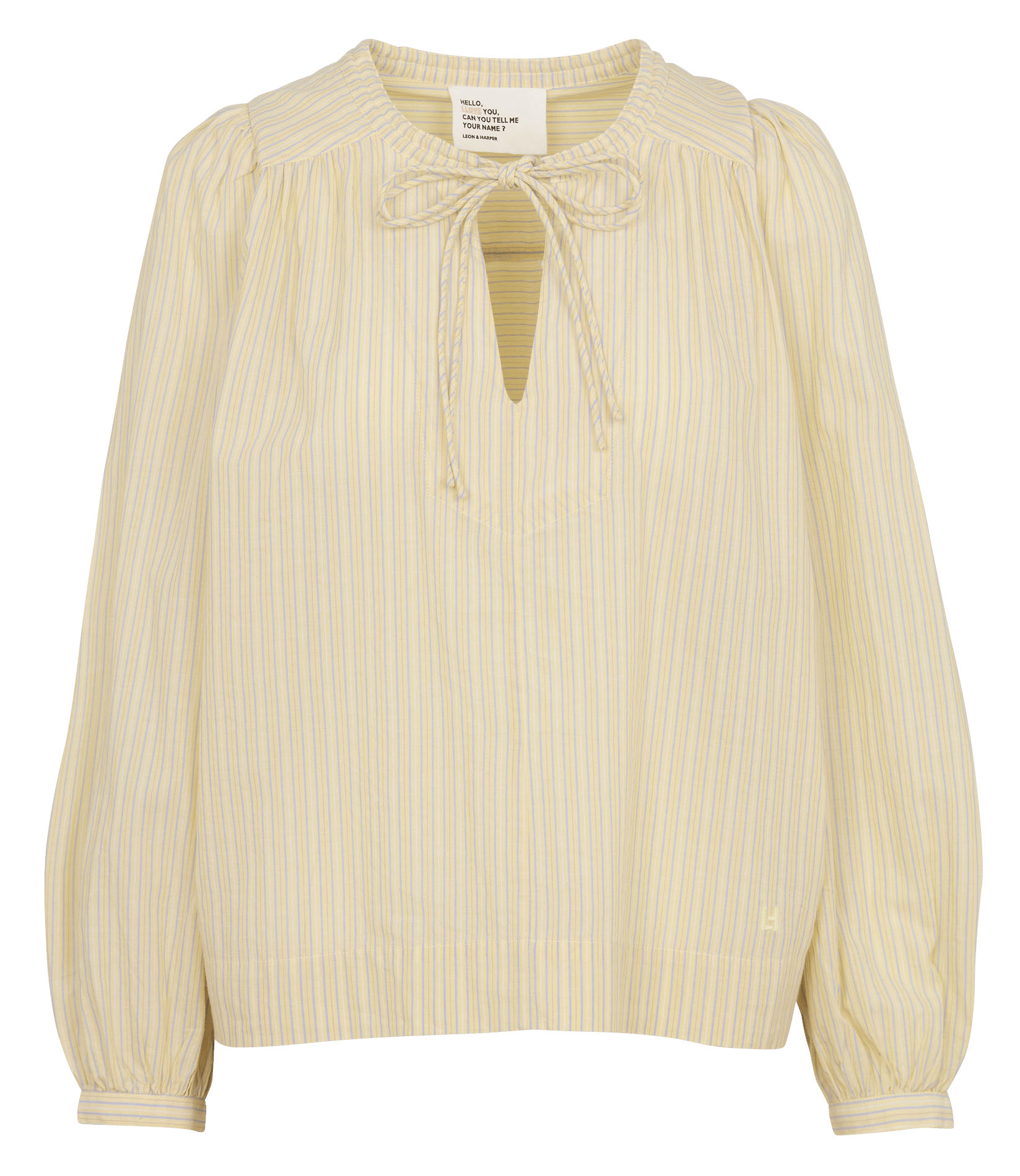 Bluse mit türkischem Kragen aus Bio-Baumwolle LEON & HARPER Gelb