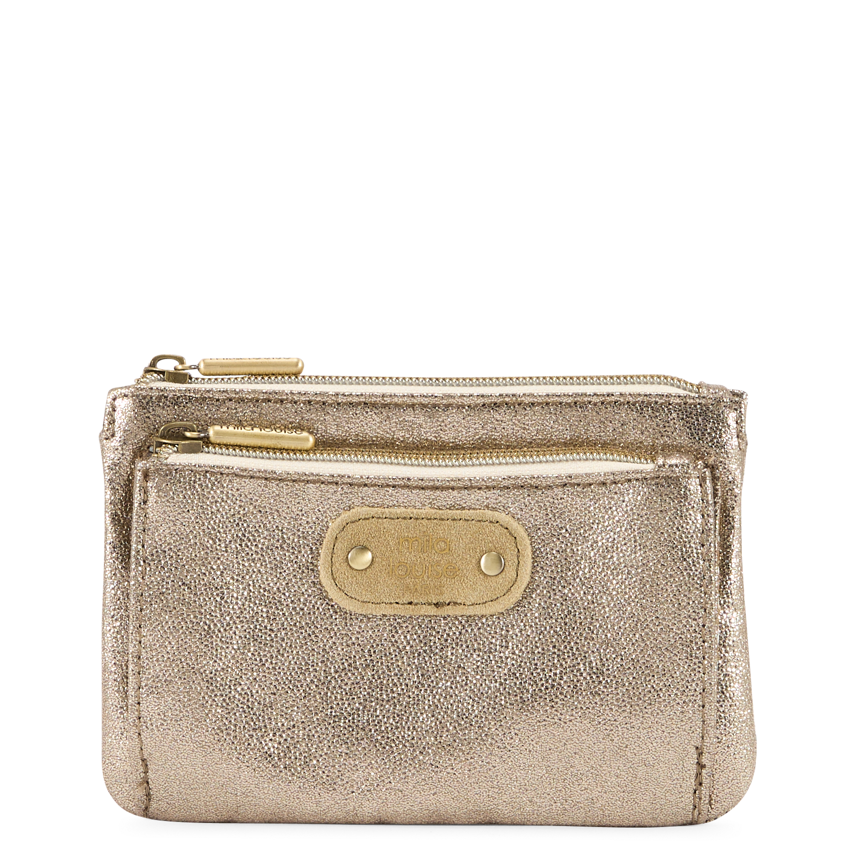 Zippered glitter wallet MILA LOUISE Green