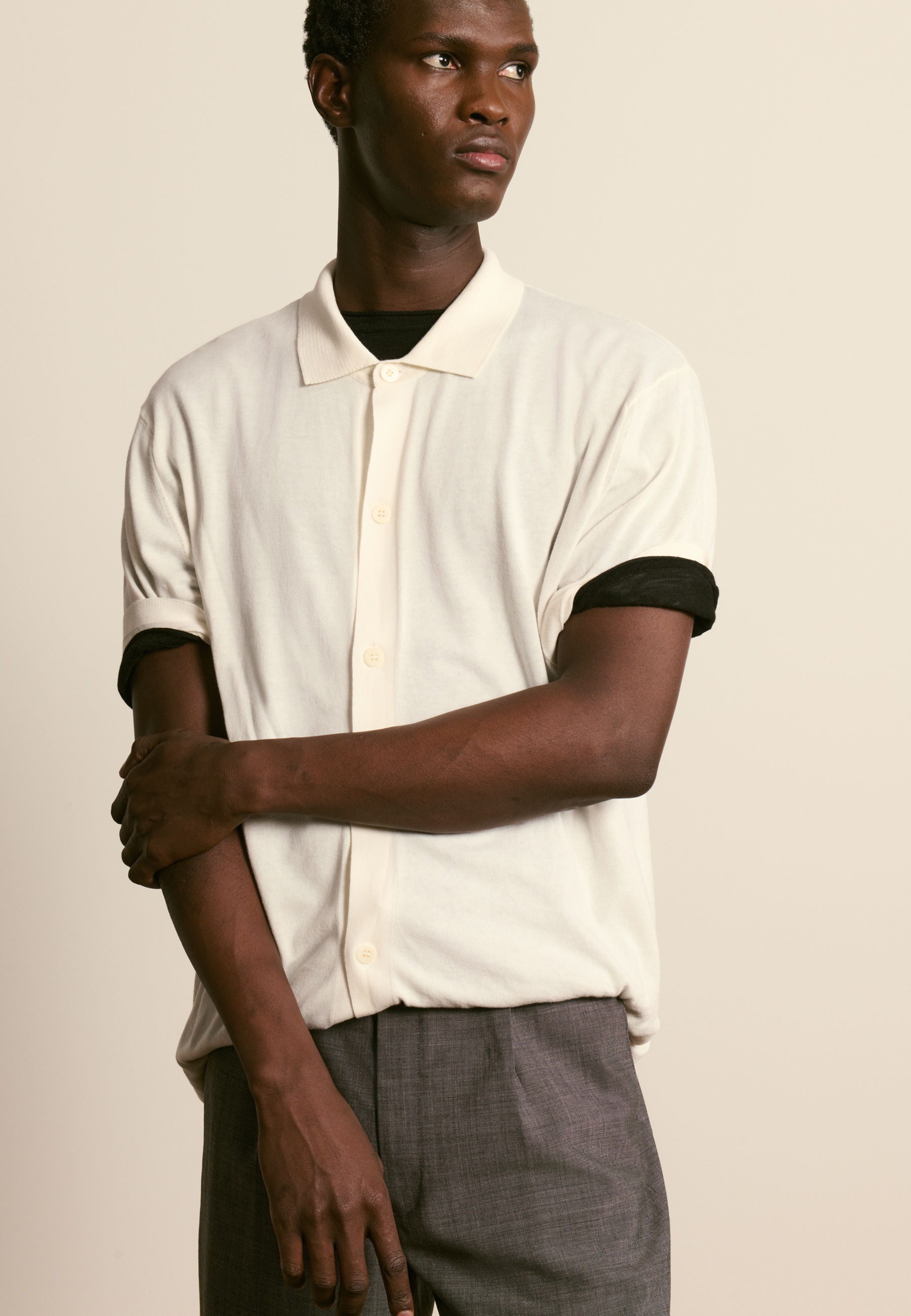 Chemise manches courtes en coton MAISON MONTAGUT