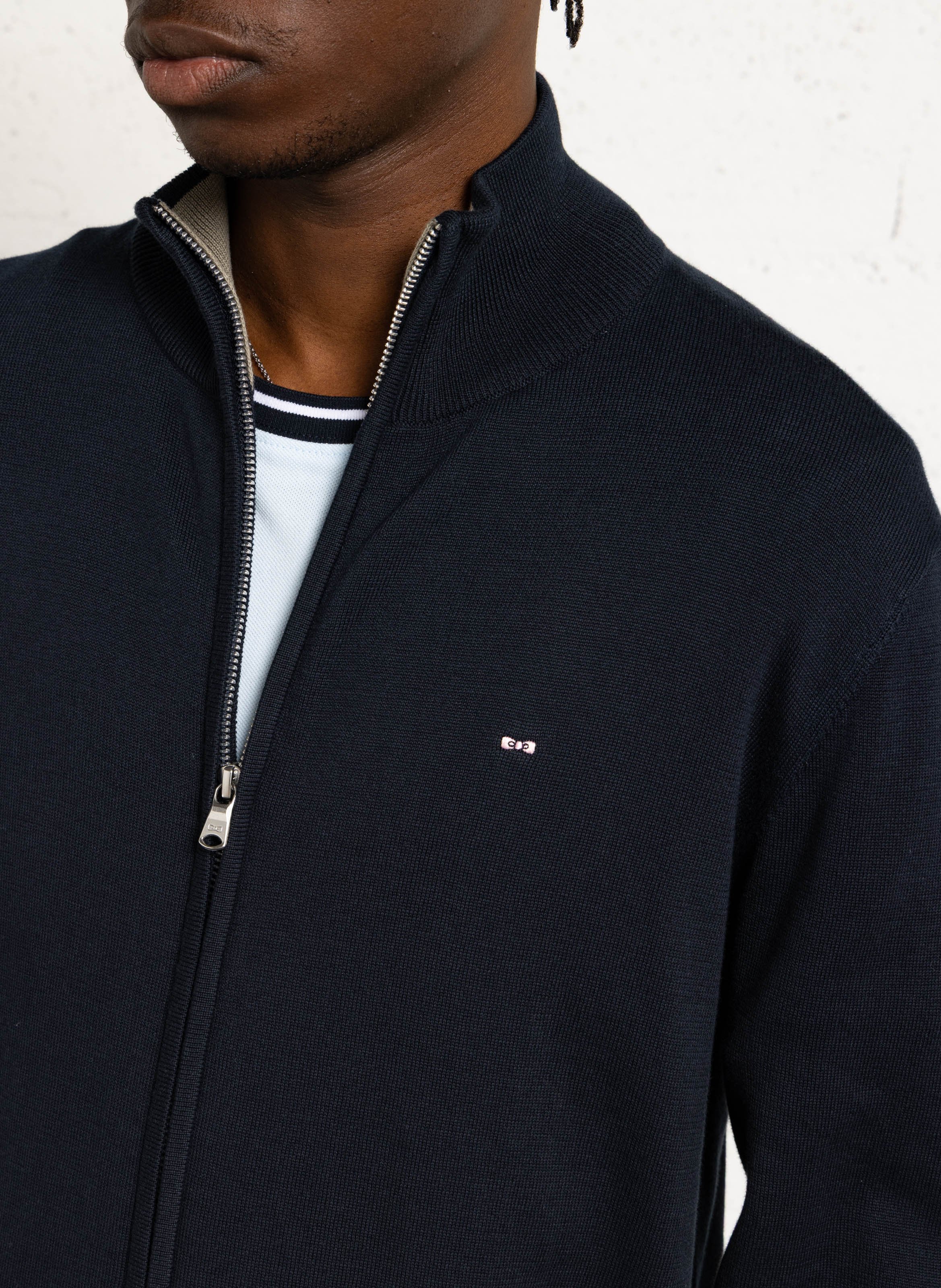 Gilet col montant zippé uni EDEN PARK Bleu