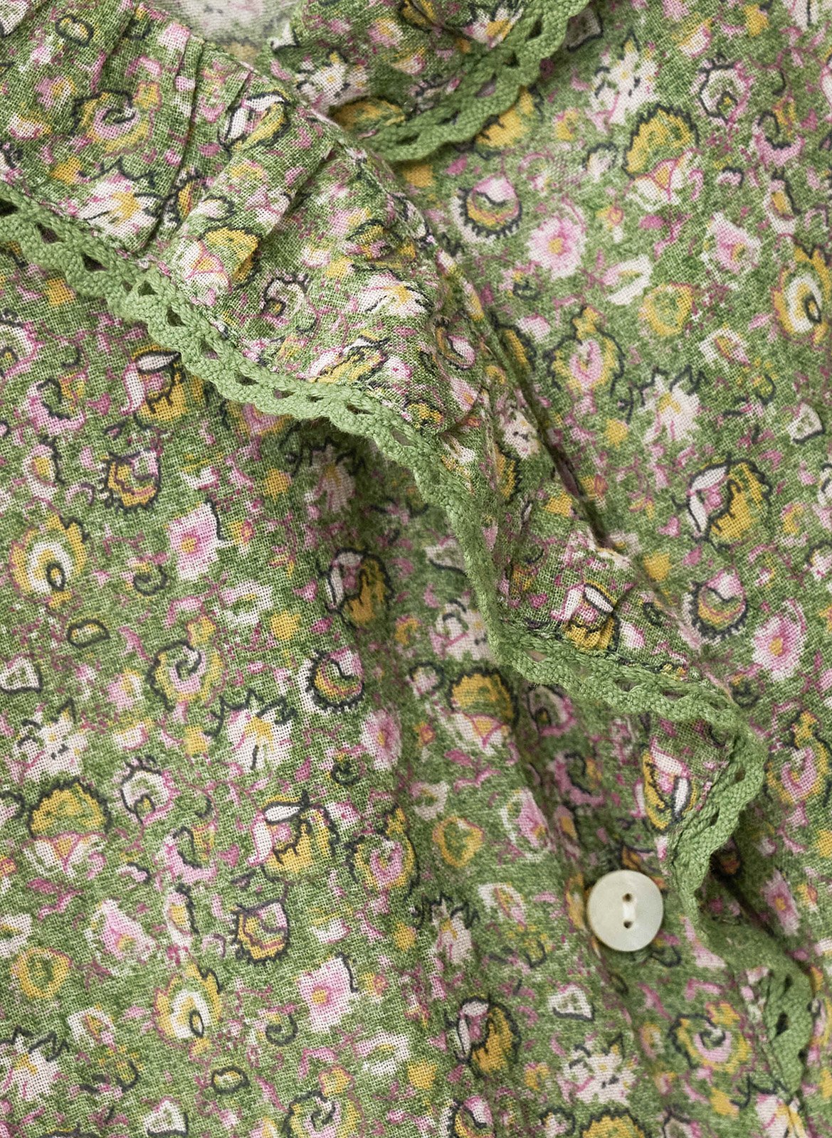 Chemise col V en coton BA&SH Vert