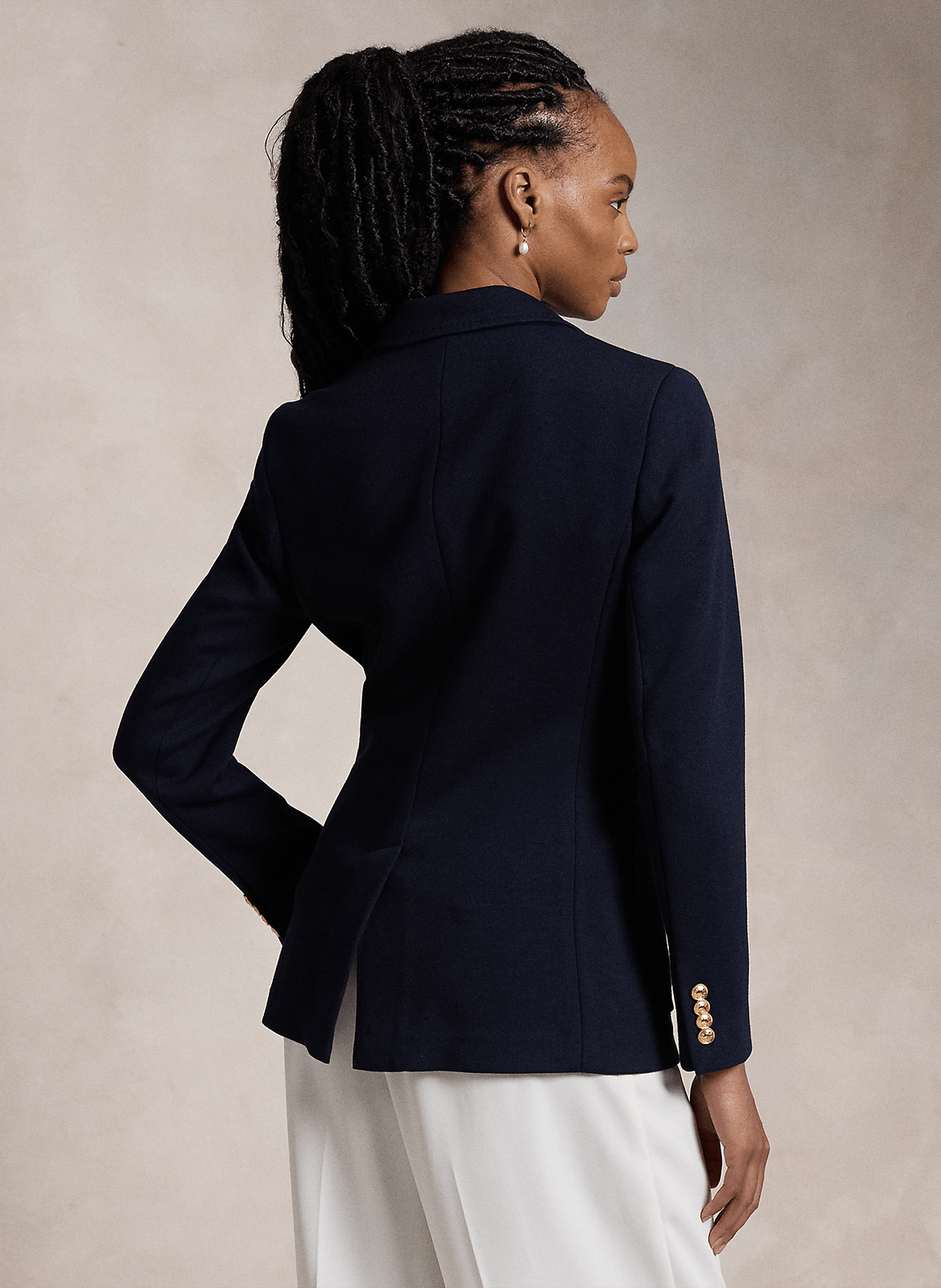 Veste de tailleur cintrée à logo  POLO RALPH LAUREN Bleu