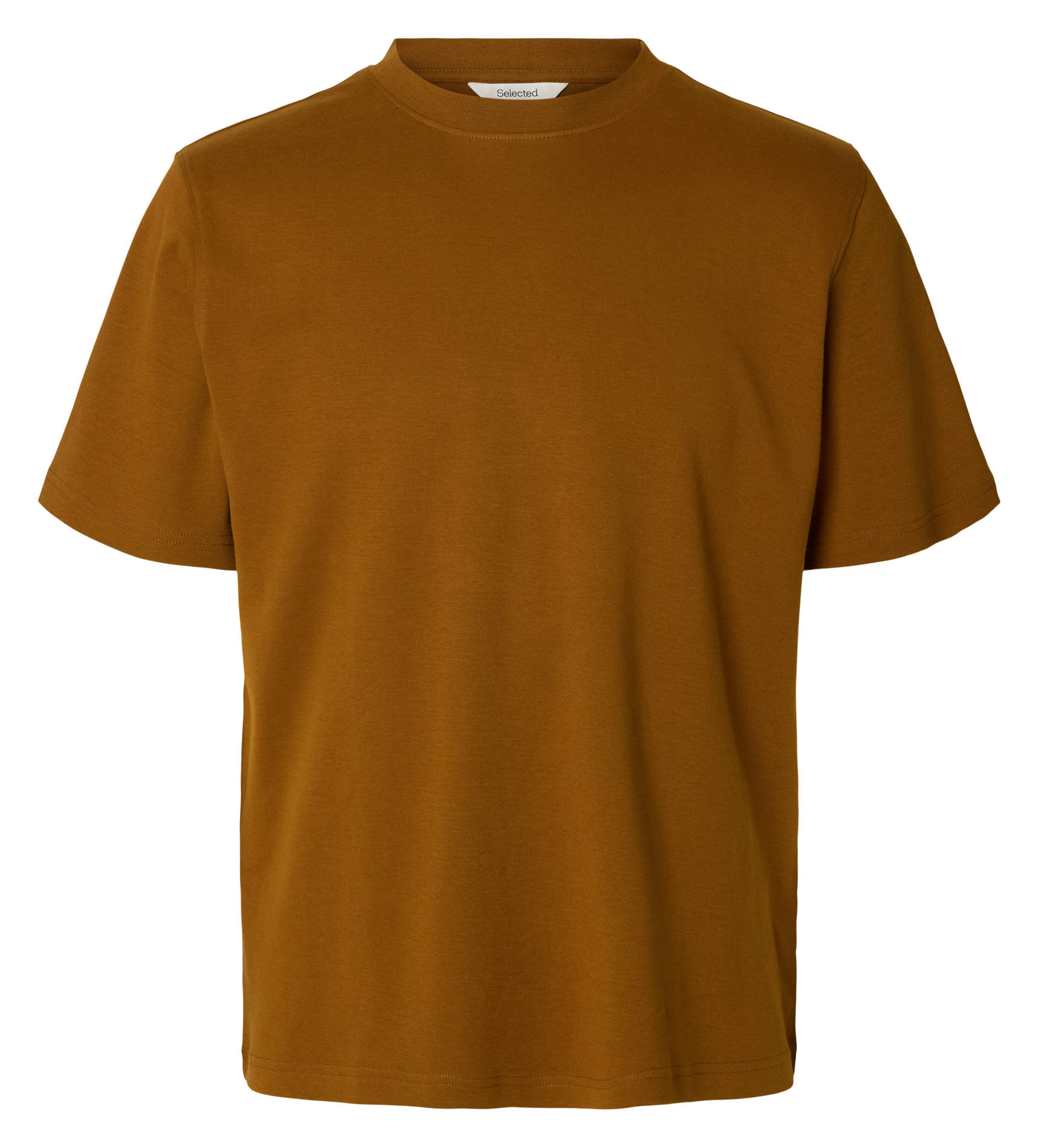 Straight-cut organic cotton T-shirt SELECTED