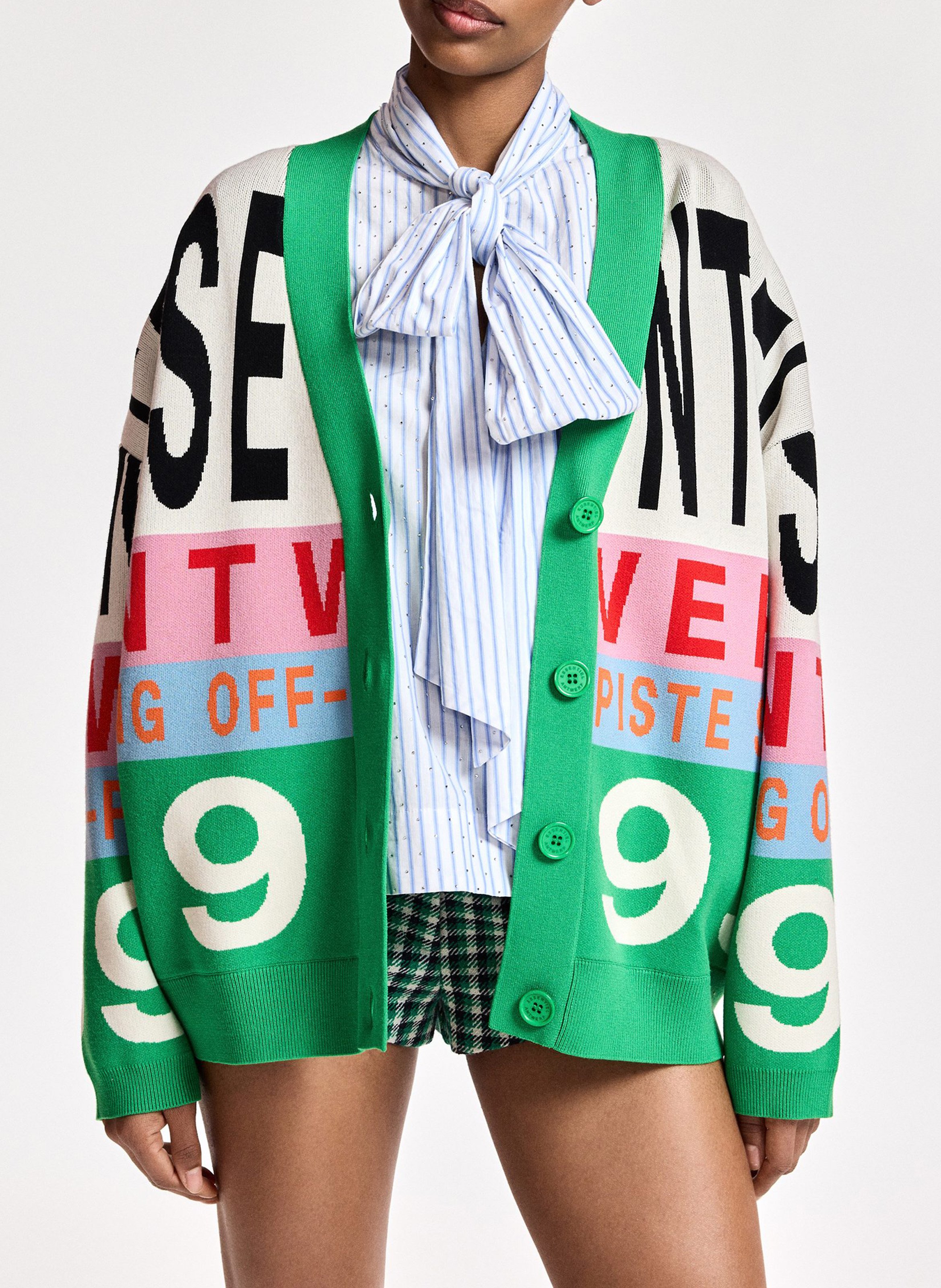 V-neck cardigan ESSENTIEL ANTWERP Green