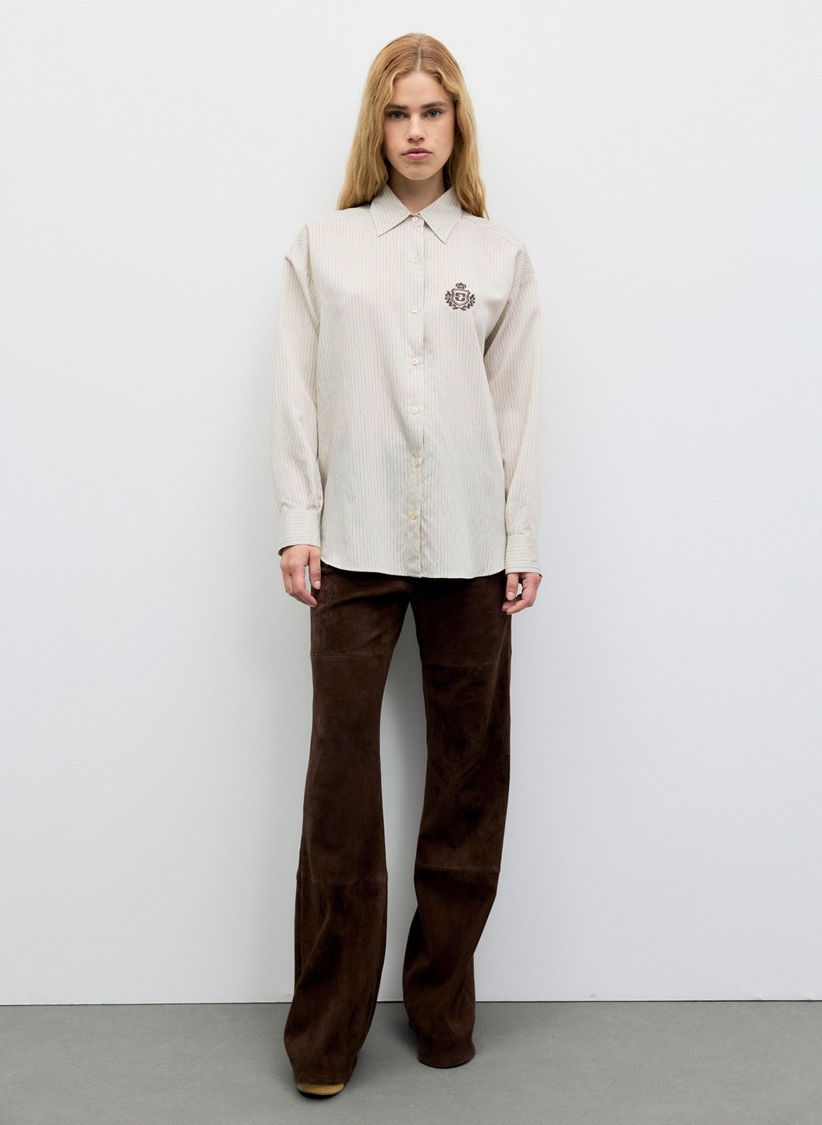 Chemise droite rayé GERARD DAREL Beige