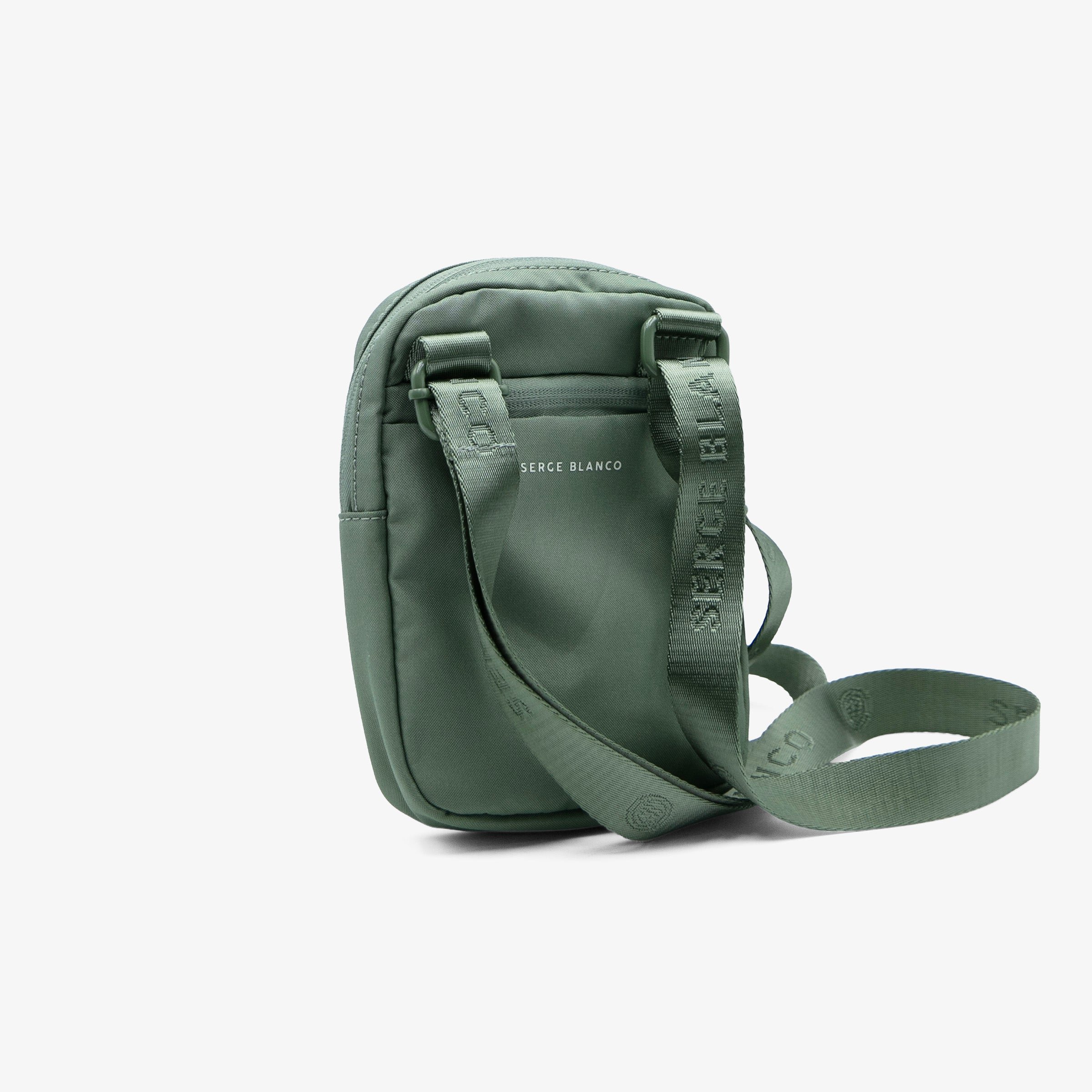 Grained leather-look crossbody bag SERGE BLANCO Green
