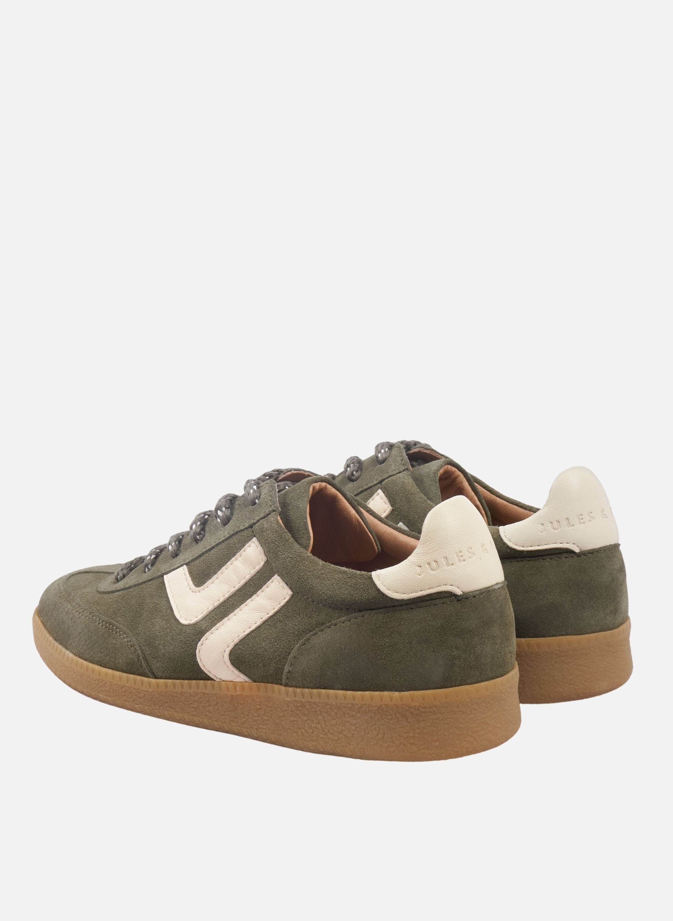 Ninon leather sneakers JULES & JENN Khaki