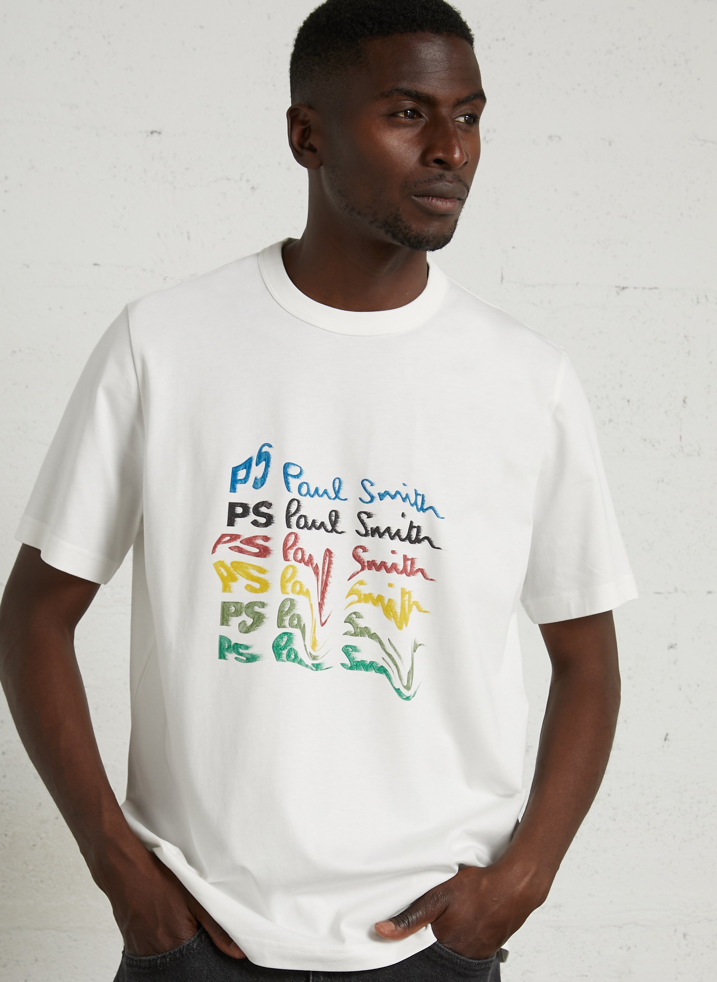 Round-neck organic cotton T-shirt PAUL SMITH White