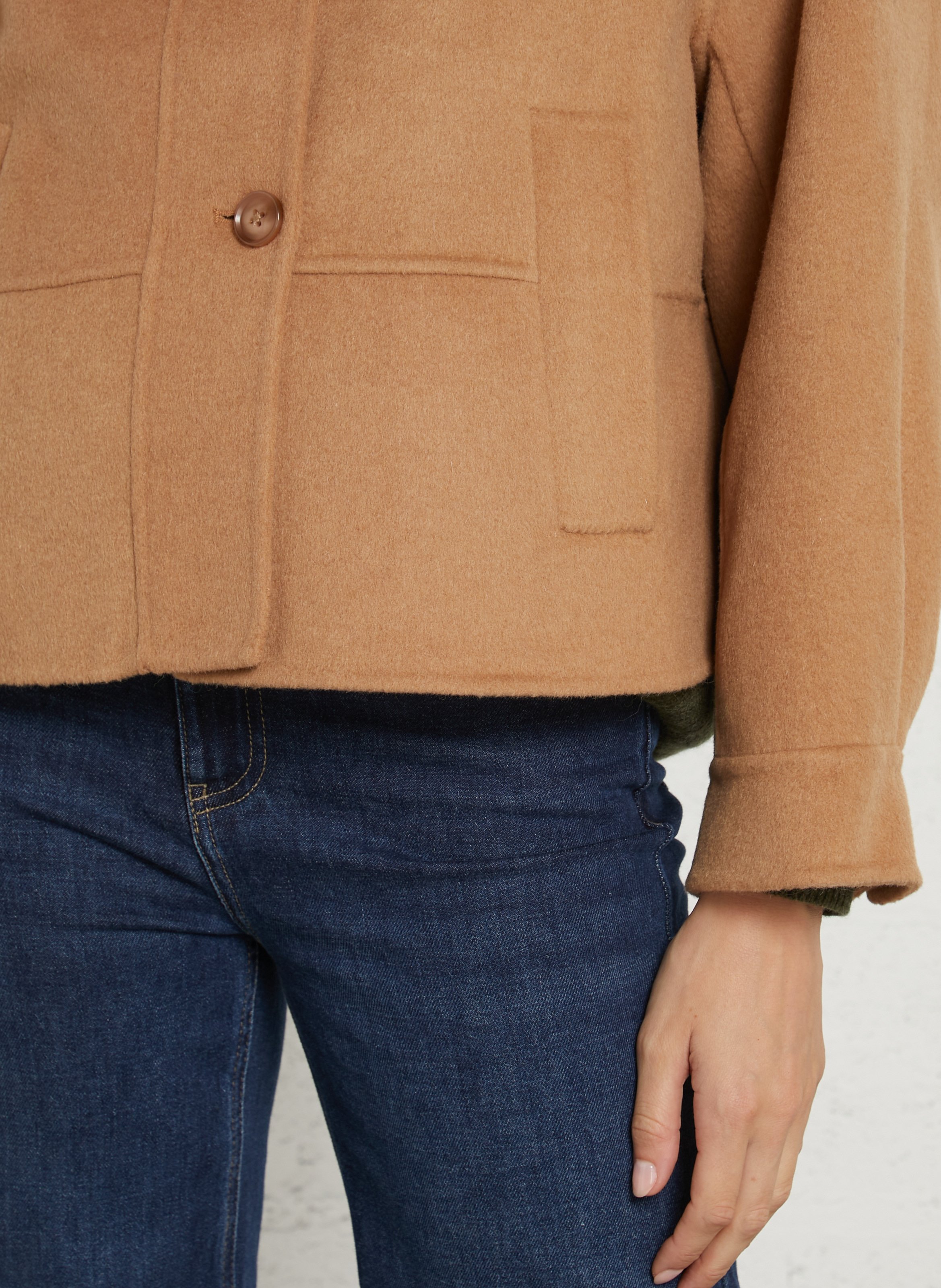 Veste en laine mélangée JC SOPHIE Marron