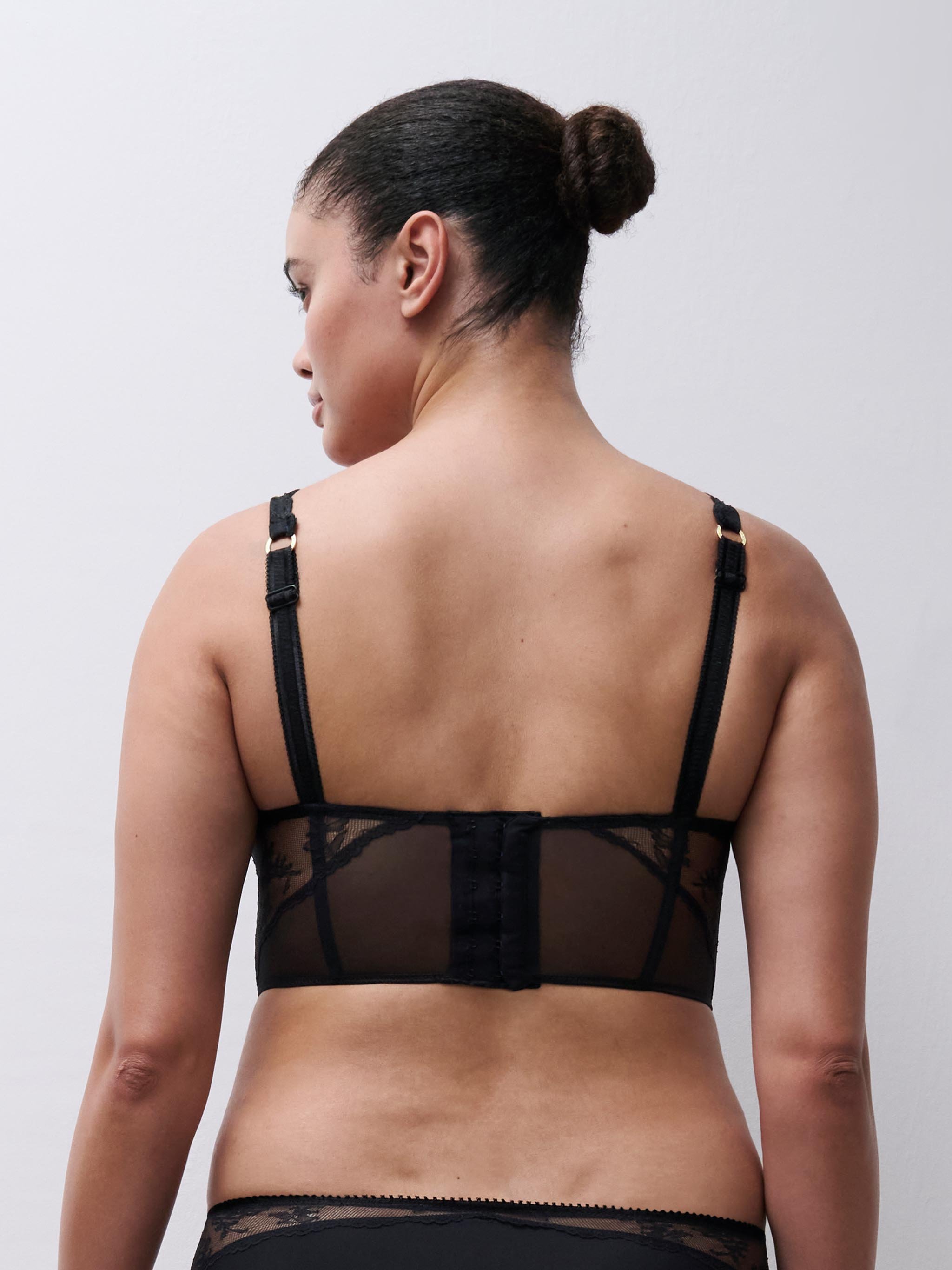 Floral Embroidered Bustier CHANTELLE Black