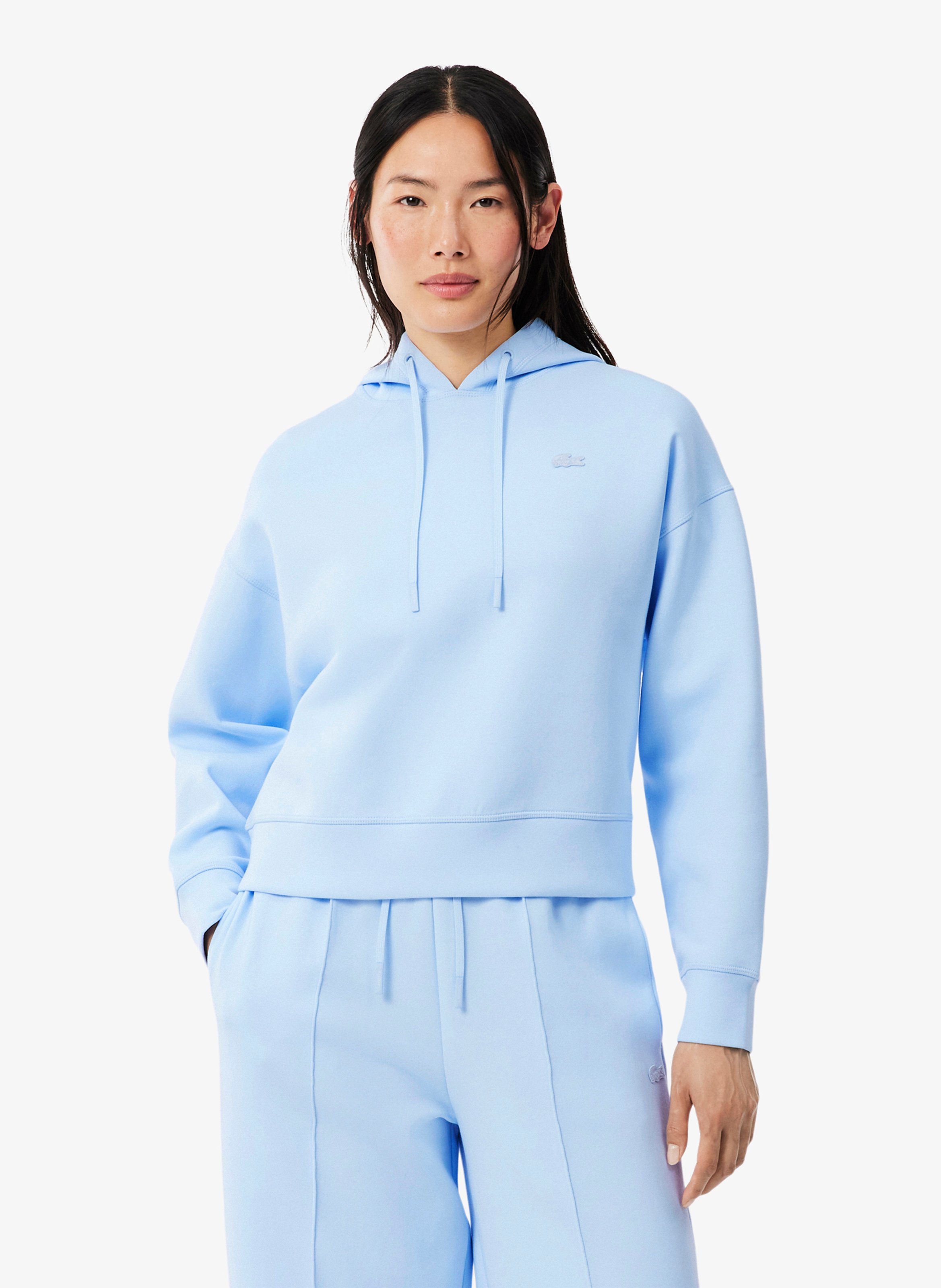 Oversized cotton-blend hoodie LACOSTE
