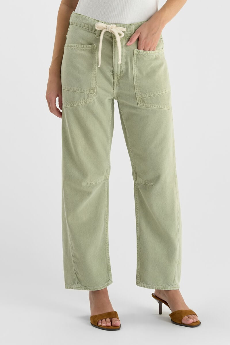 Loose-fit zip jeans LE TEMPS DES CERISES Green