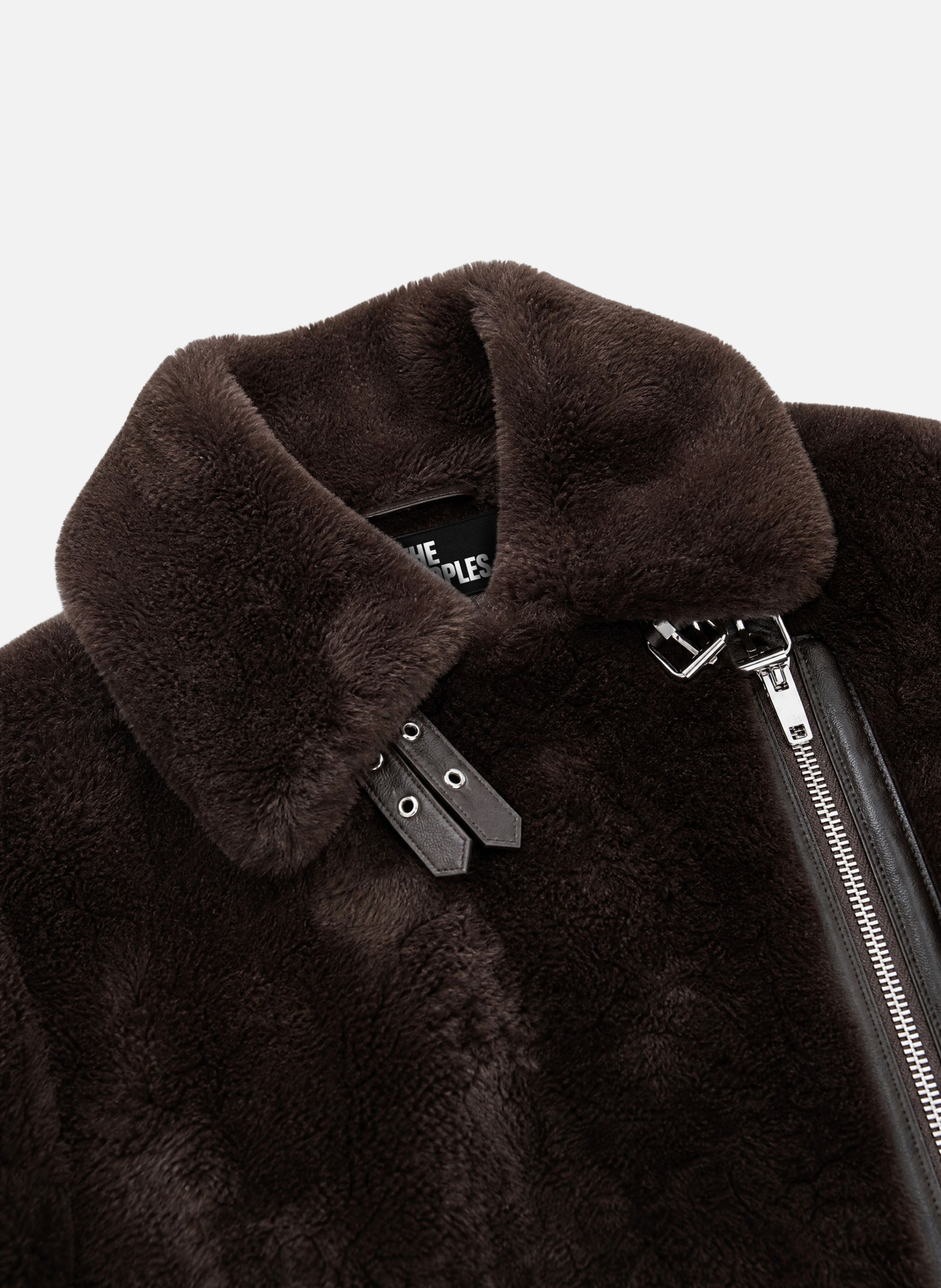Faux Fur Bomber Coat THE KOOPLES Brown