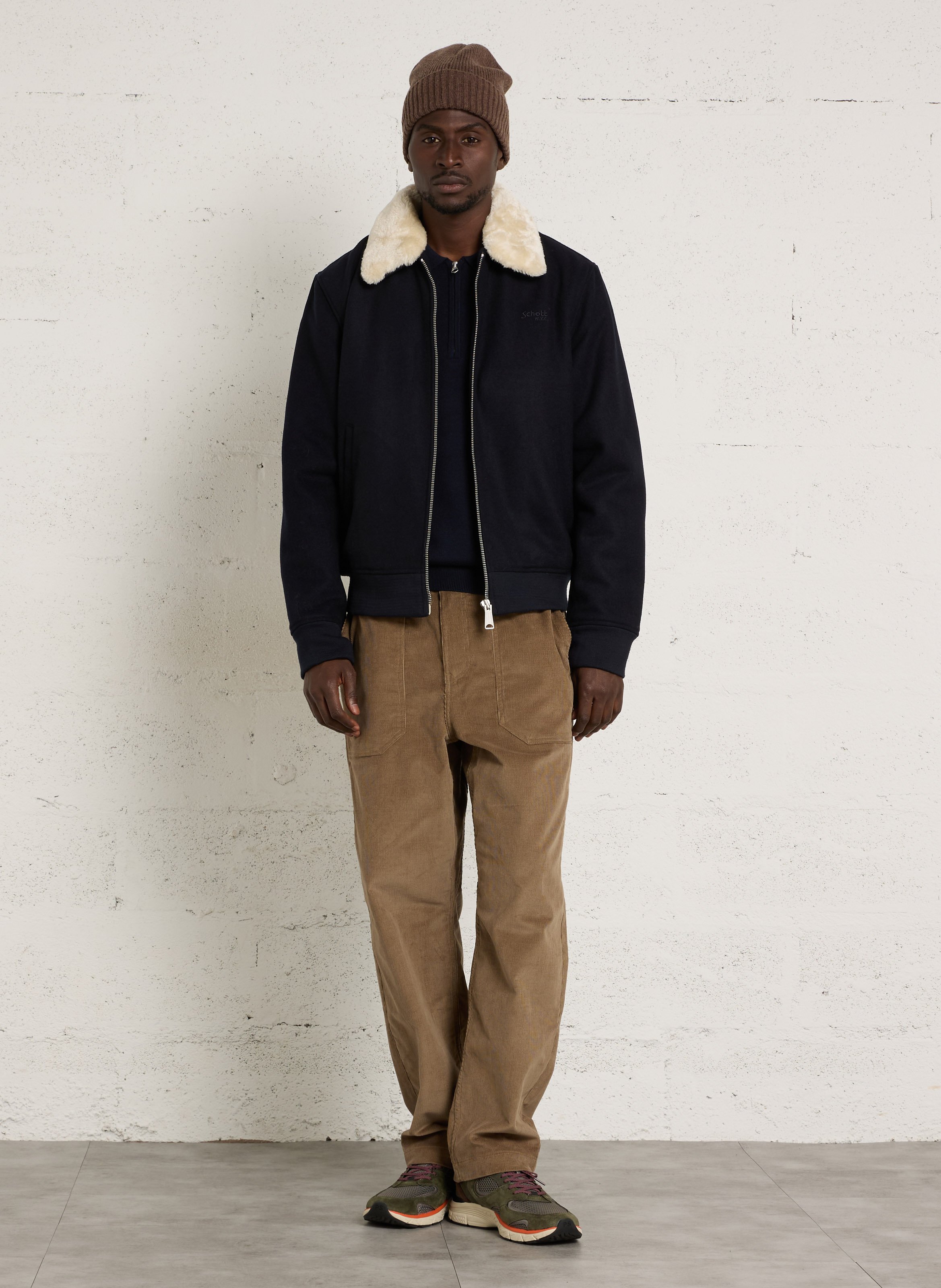 Rechte broek van gemengd biologisch katoenen corduroy PAUL SMITH Bruin