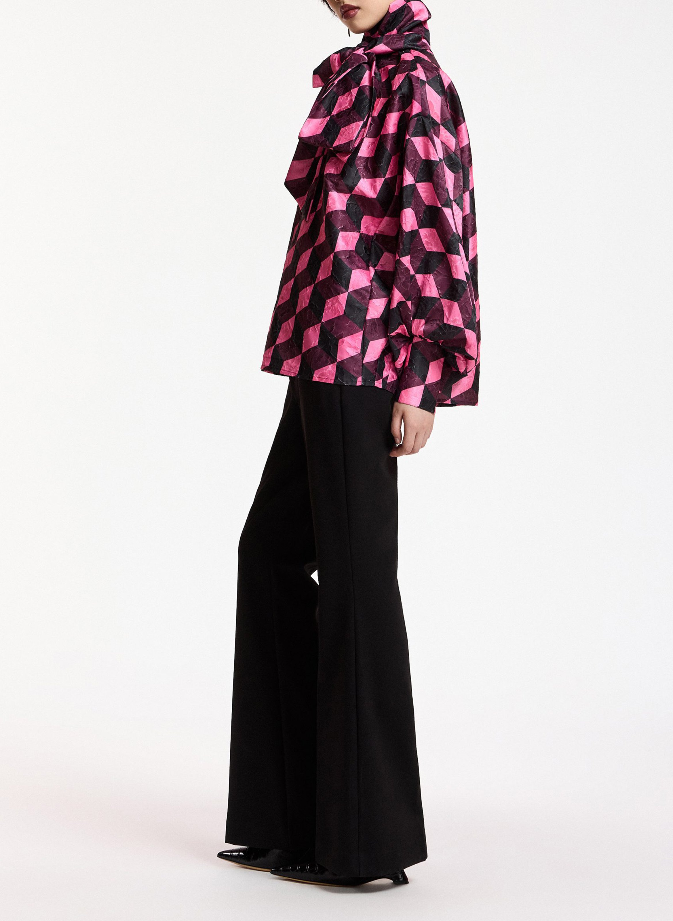 Loose-fit printed blouse ESSENTIEL ANTWERP Pink