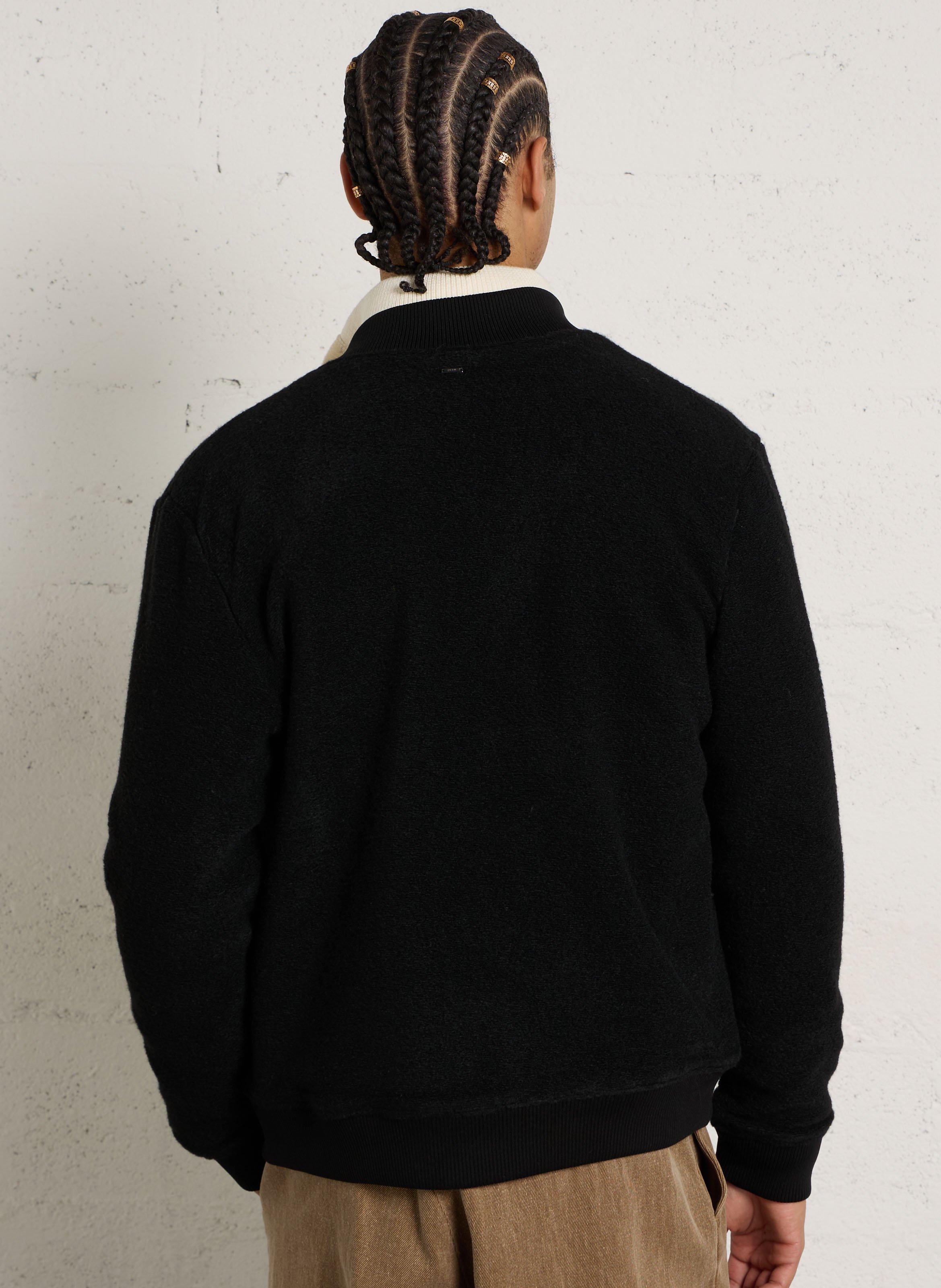 Veste droite col teddy  IKKS Noir
