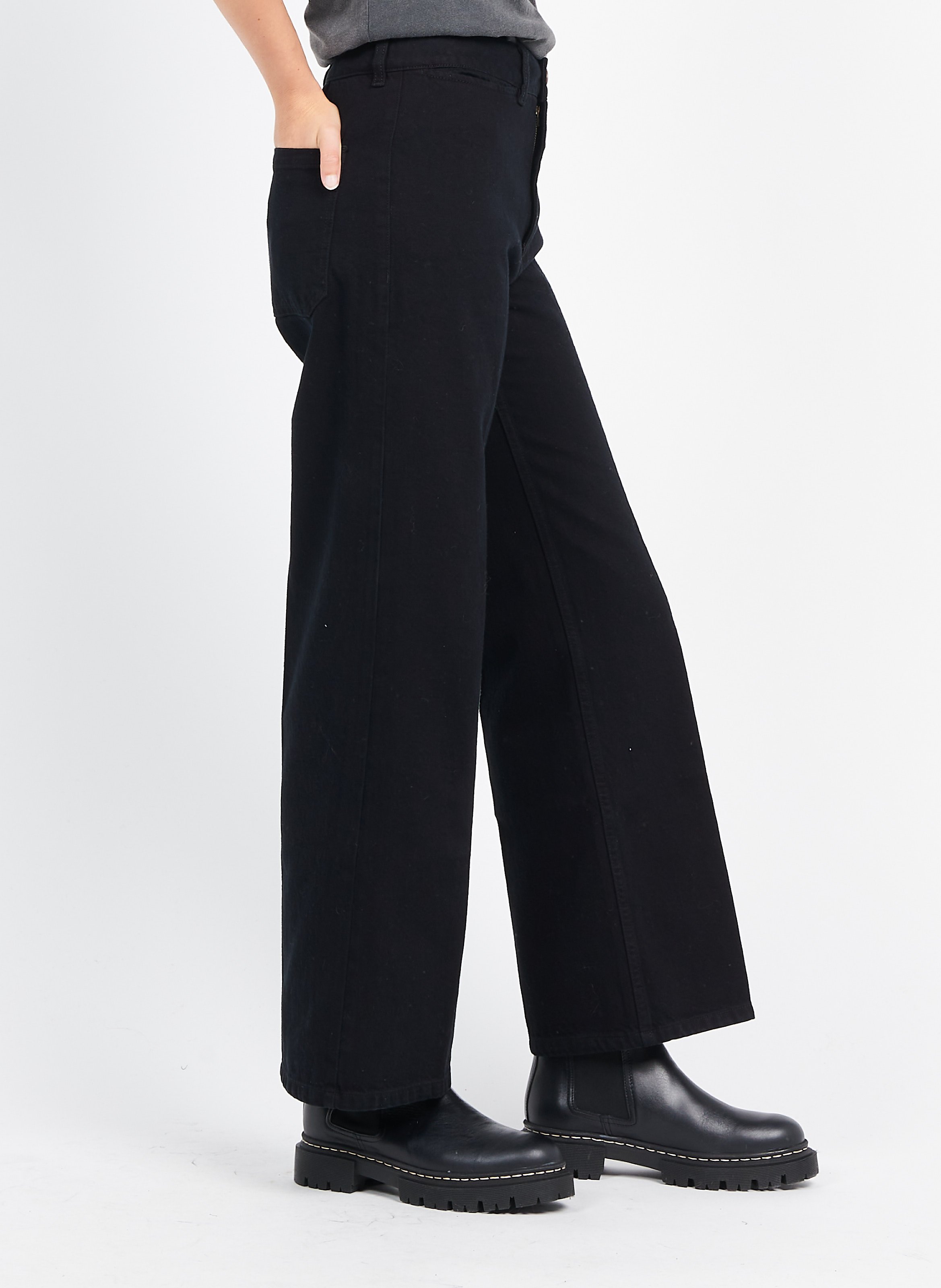 Jean bootcut en coton LAB DIP Noir