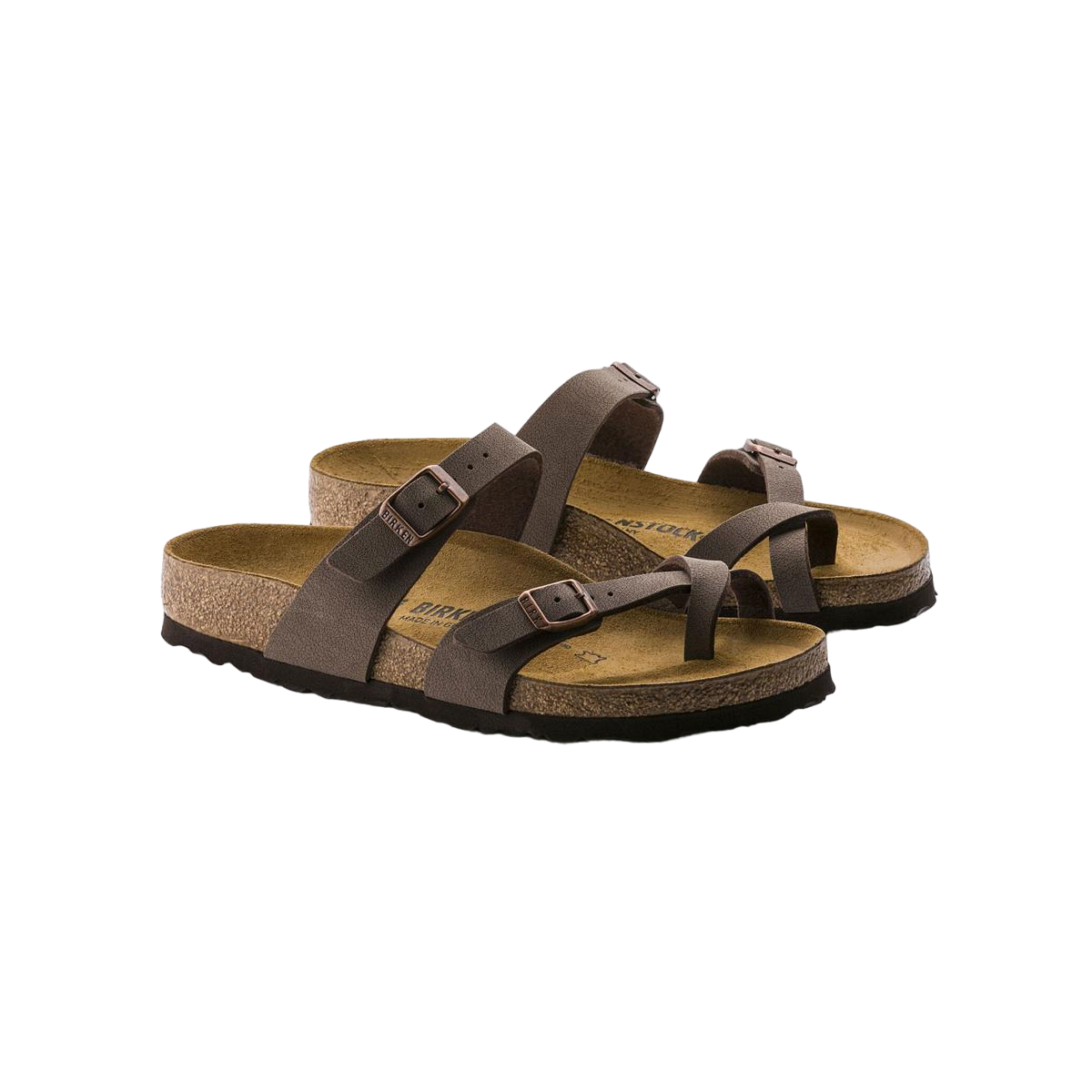 Faux leather sandals BIRKENSTOCK Brown