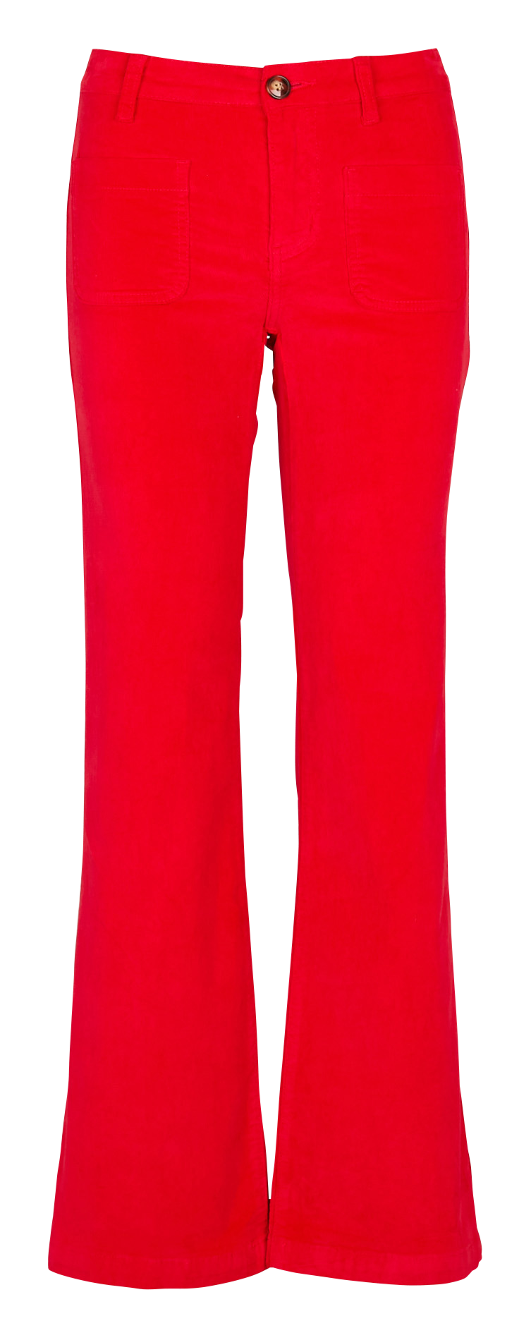 Straight ribbed cotton-blend pants LA PETITE ETOILE Red
