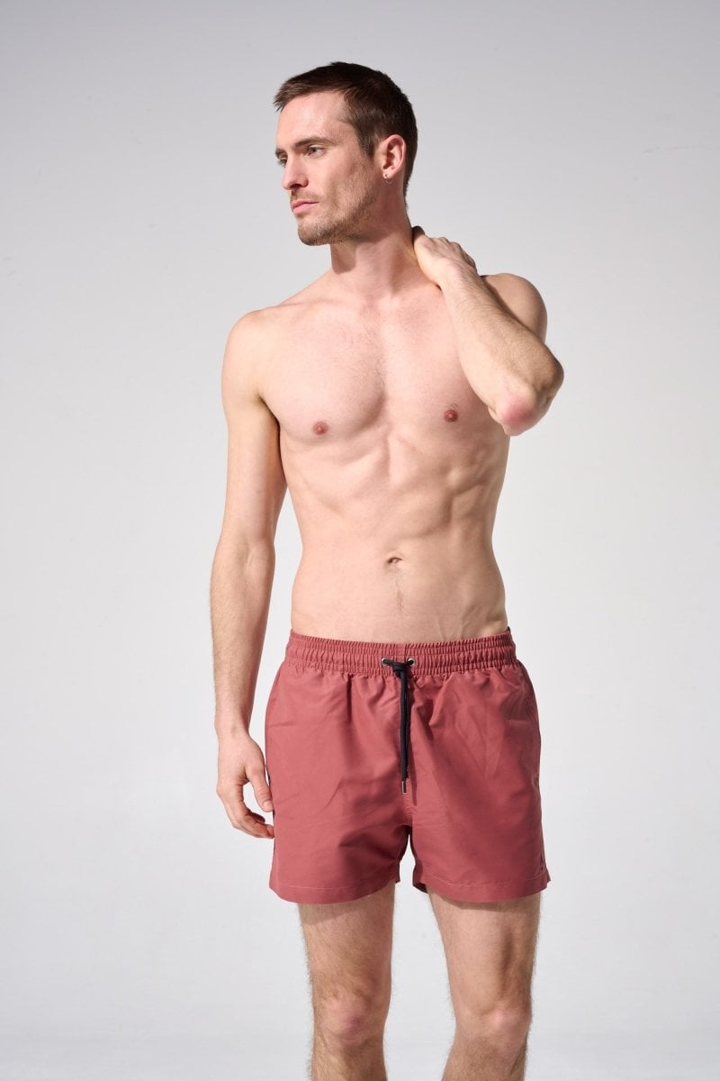 Plain swim shorts with elasticated waistband APNEE Orange
