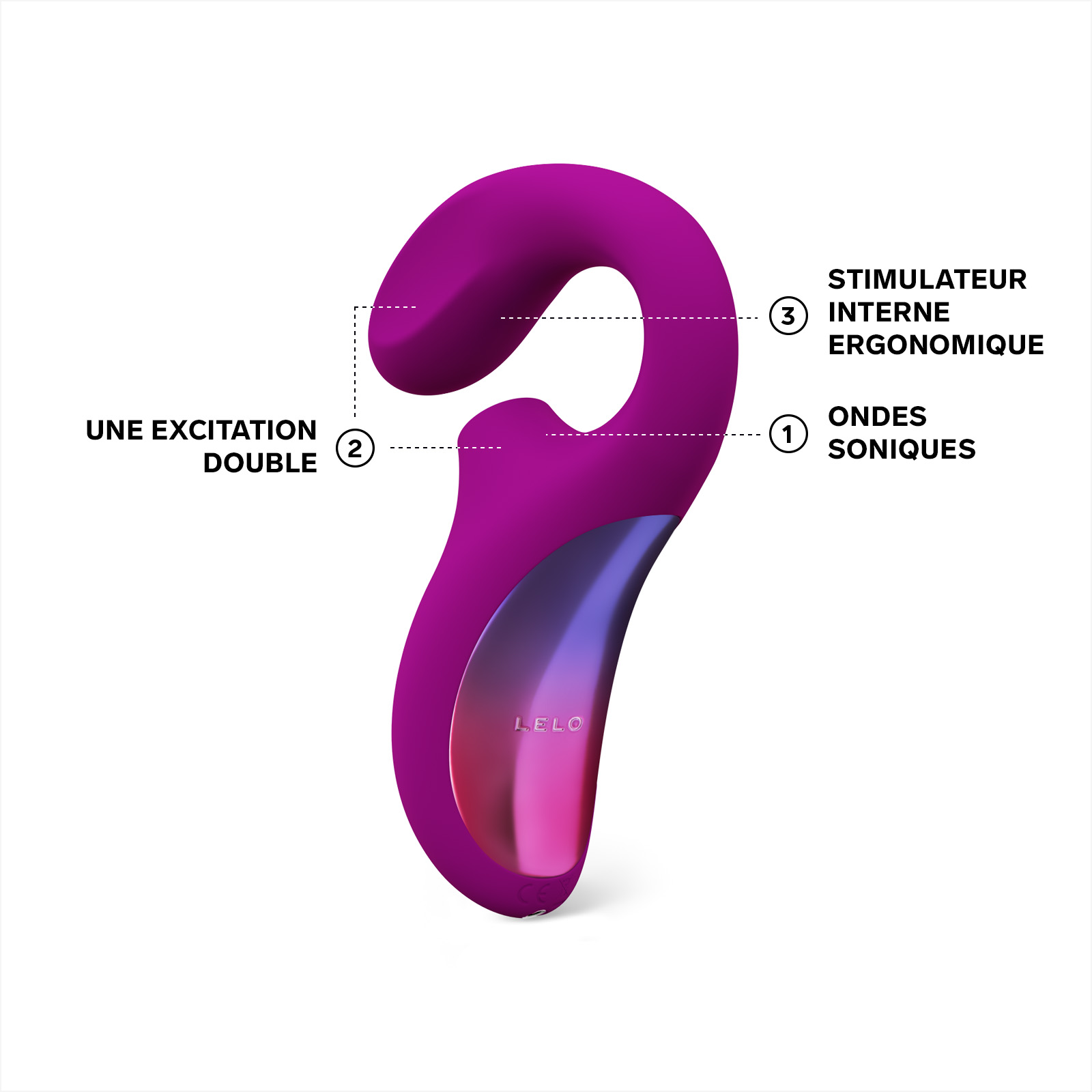 Sonic clitoral stimulator and G-spot vibrator LELO Violet