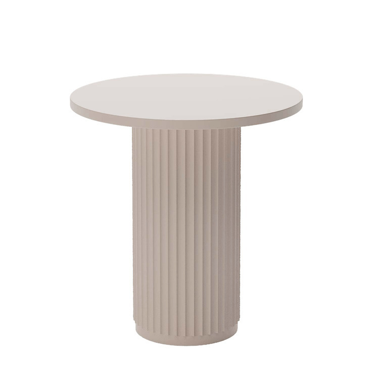 Ribbed round side table POTIRON PARIS
