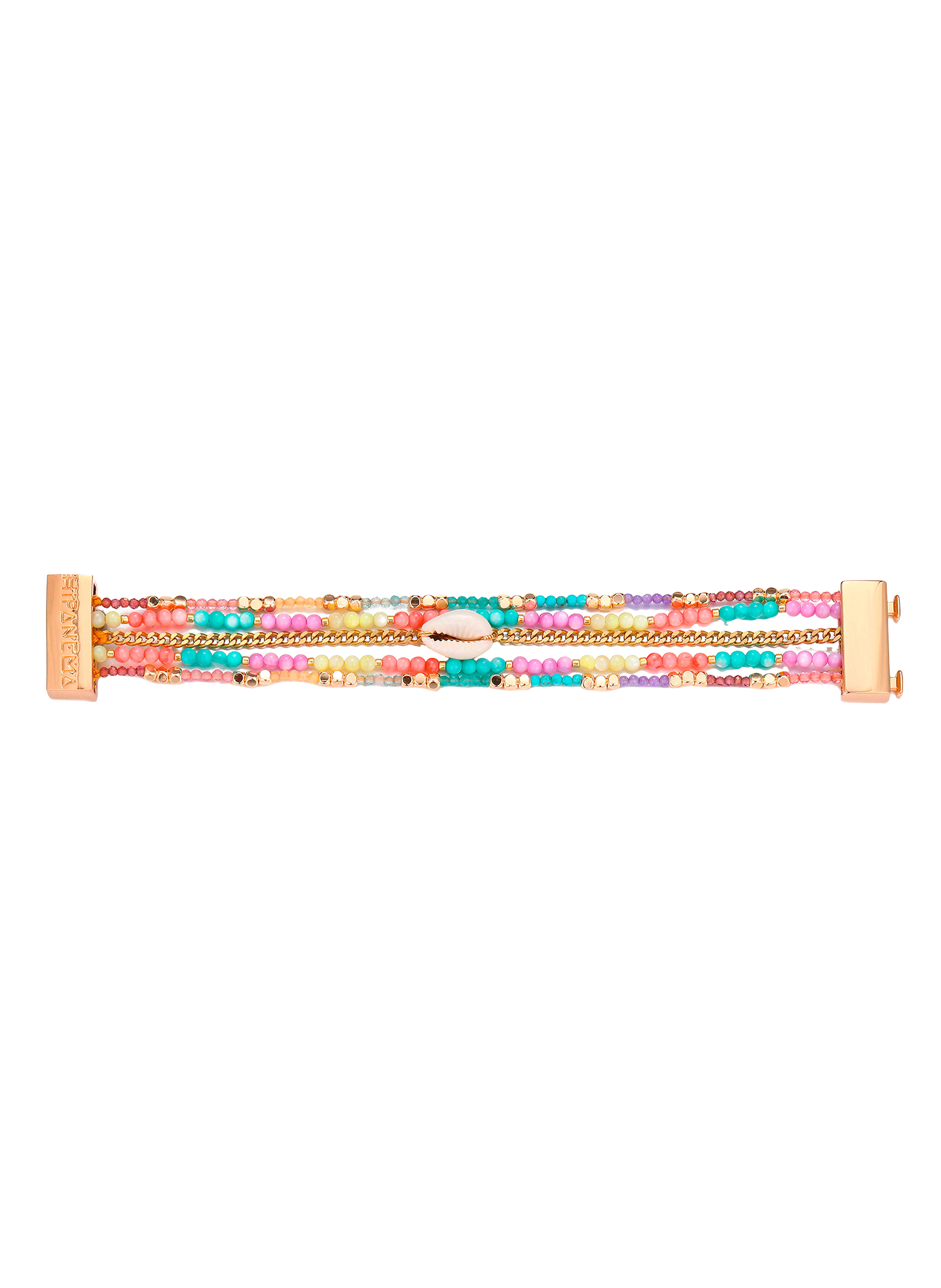 Multistrand bracelet with magnetic clasp and beads HIPANEMA Multicolored