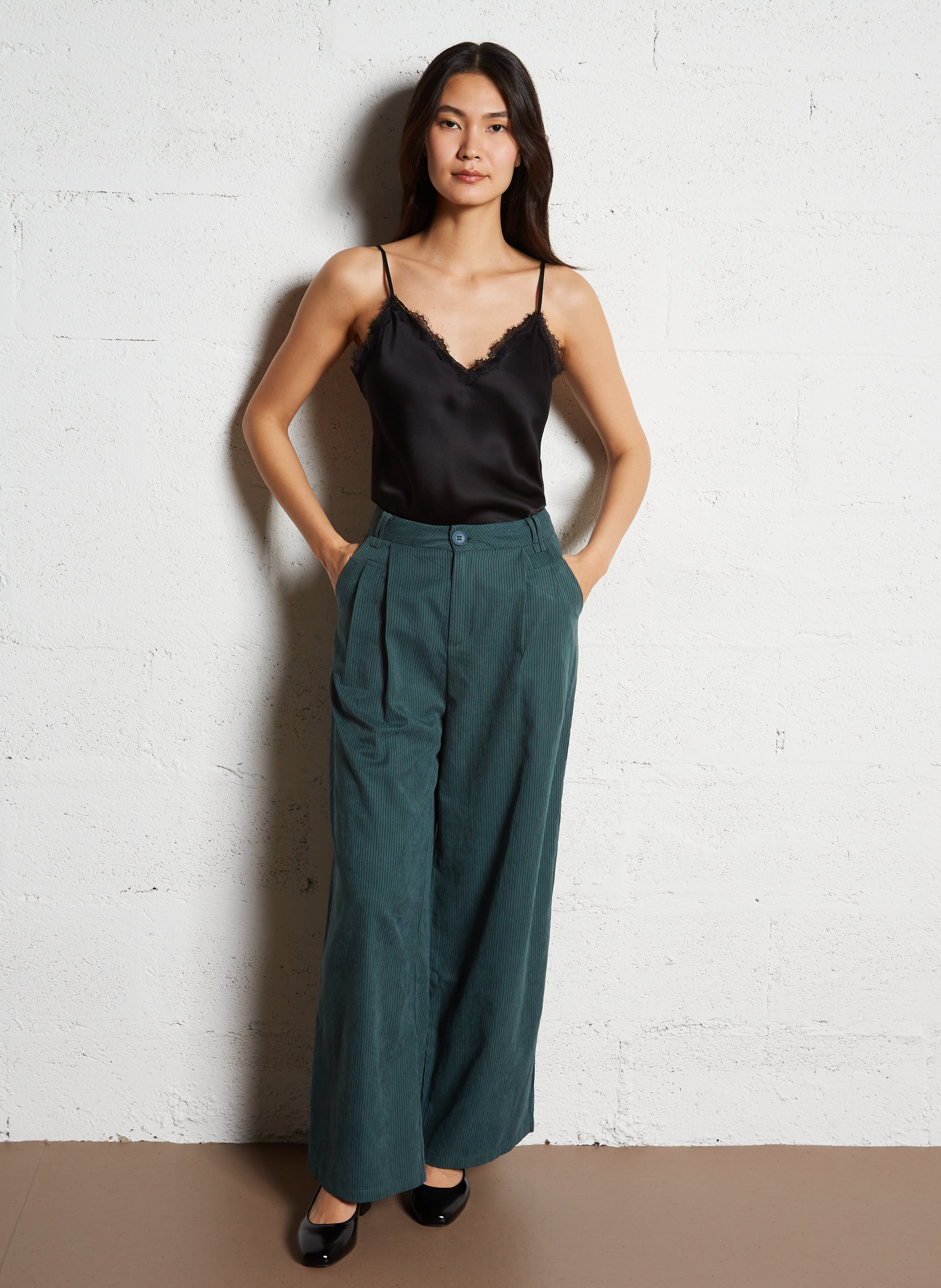 Silk lace camisole MAISON 123 Black